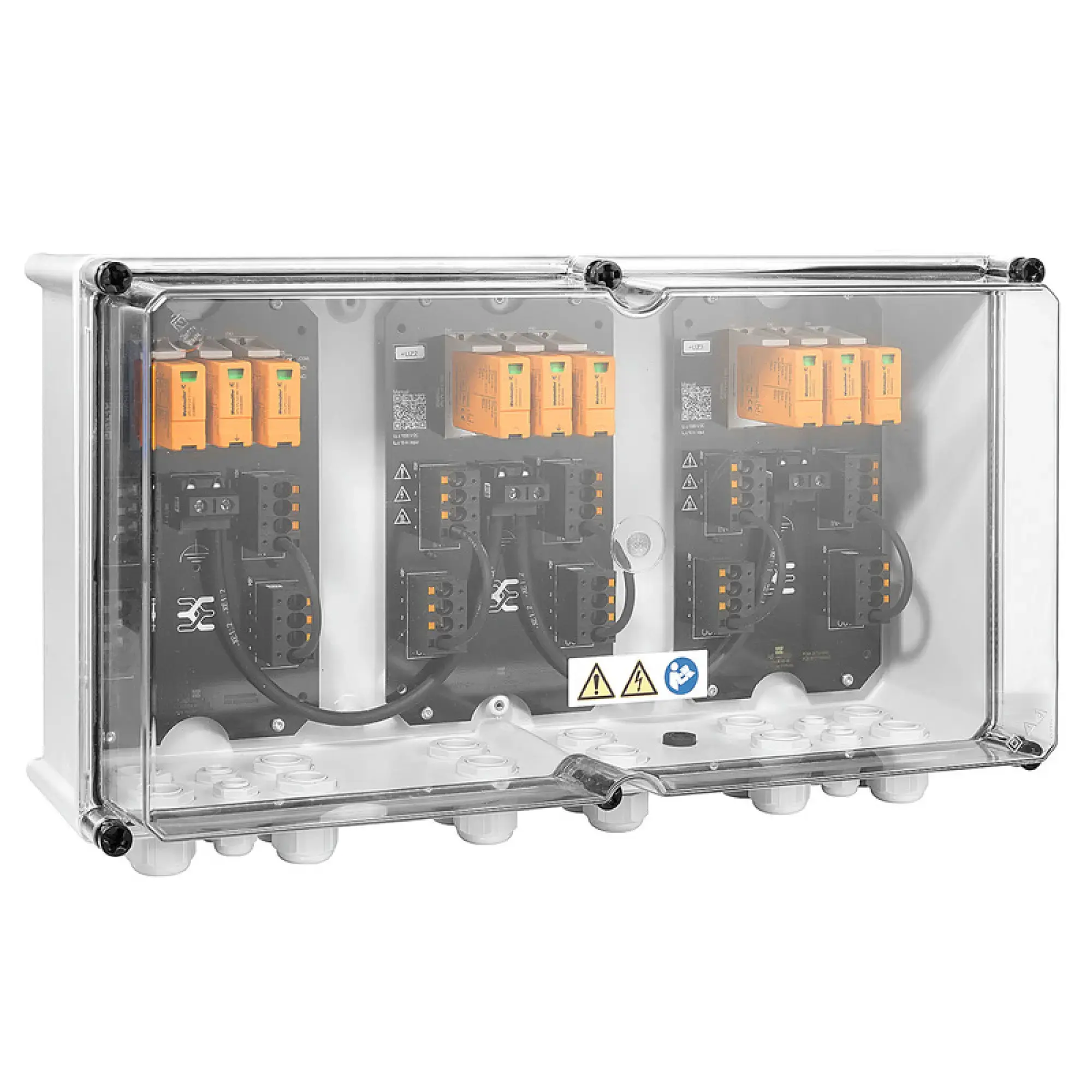 Weidmüller 2683130000 Combiner Box (Photovoltaik), PV Next, 1000 V, 3 MPP's, 3 Inputs / 3 Outputs per MPP, Surge protection I / II, Cable gland PVN1M3I9SXFXV1O0TXPX10 (img_001) Weidmüller 2683130000 Combiner Box (Photovoltaik), PV Next, 1000 V, 3 MPP's, 3 Inputs / 3 Outputs per MPP, Surge protection I / II, Cable gland PVN1M3I9SXFXV1O0TXPX10 (img_001)