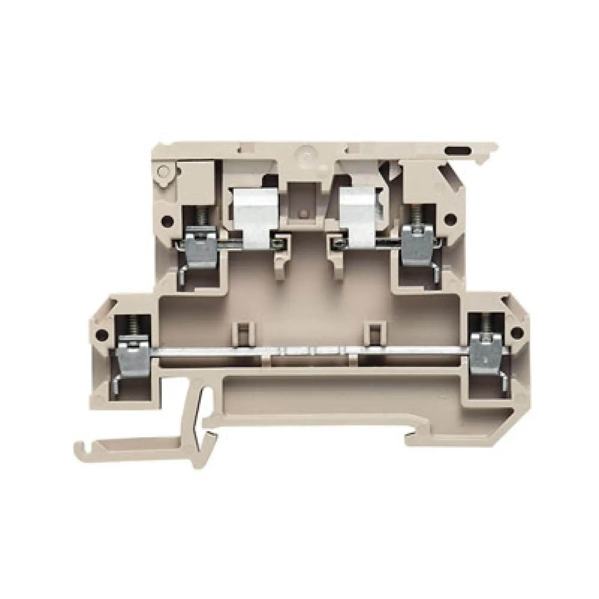 Weidmüller 9532440000 Fuse terminal, Screw connection, dark beige, 4 mm², 6.3 A, 440 V, Number of connections: 4, Number of levels: 2, TS 35 (img_001)
