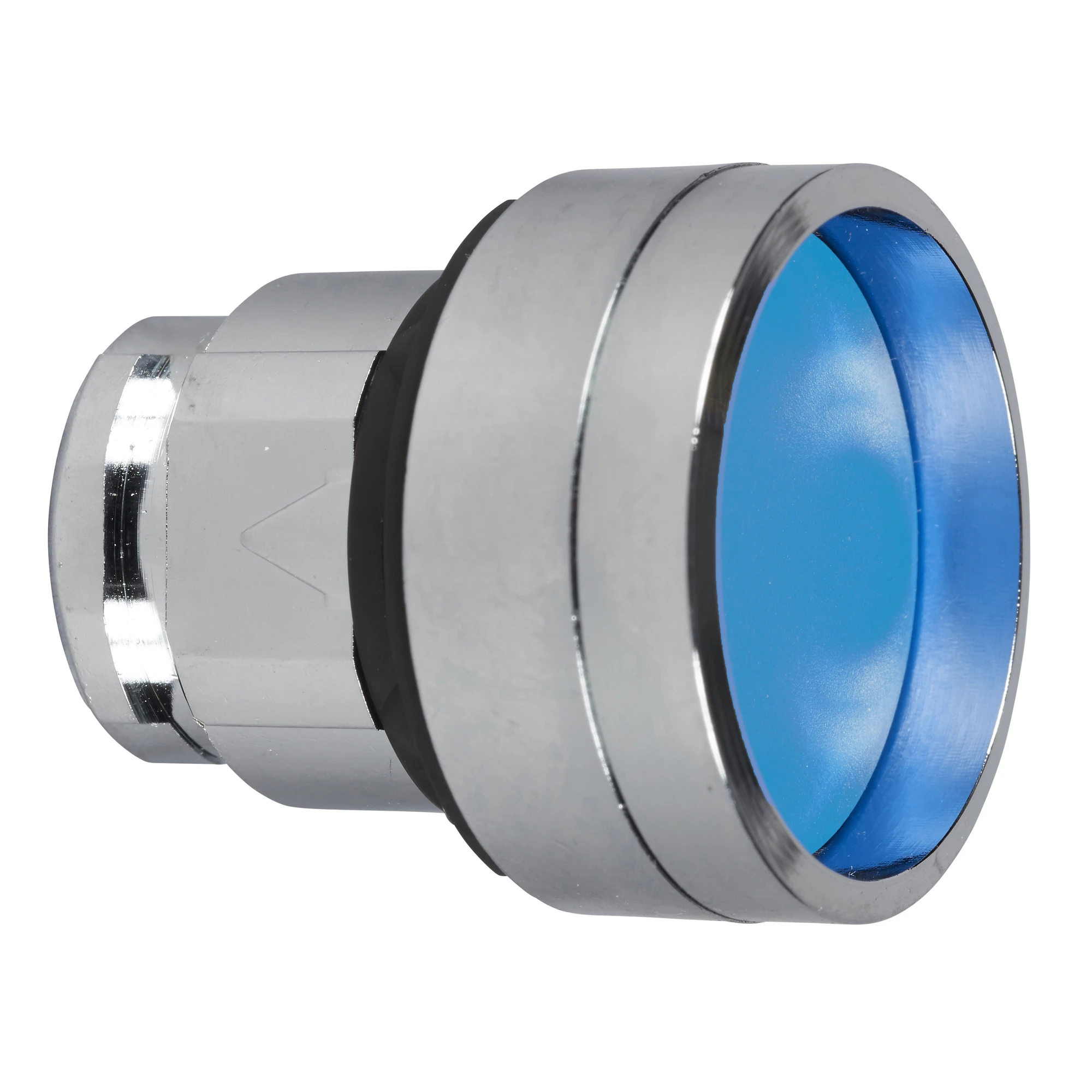Schneider Electric ZB4BA66 Push button, front element, Harmony XB4, metal, 22mm, blue, reset, unmarked, momentary (img_001) Schneider Electric ZB4BA66 Push button, front element, Harmony XB4, metal, 22mm, blue, reset, unmarked, momentary (img_001)