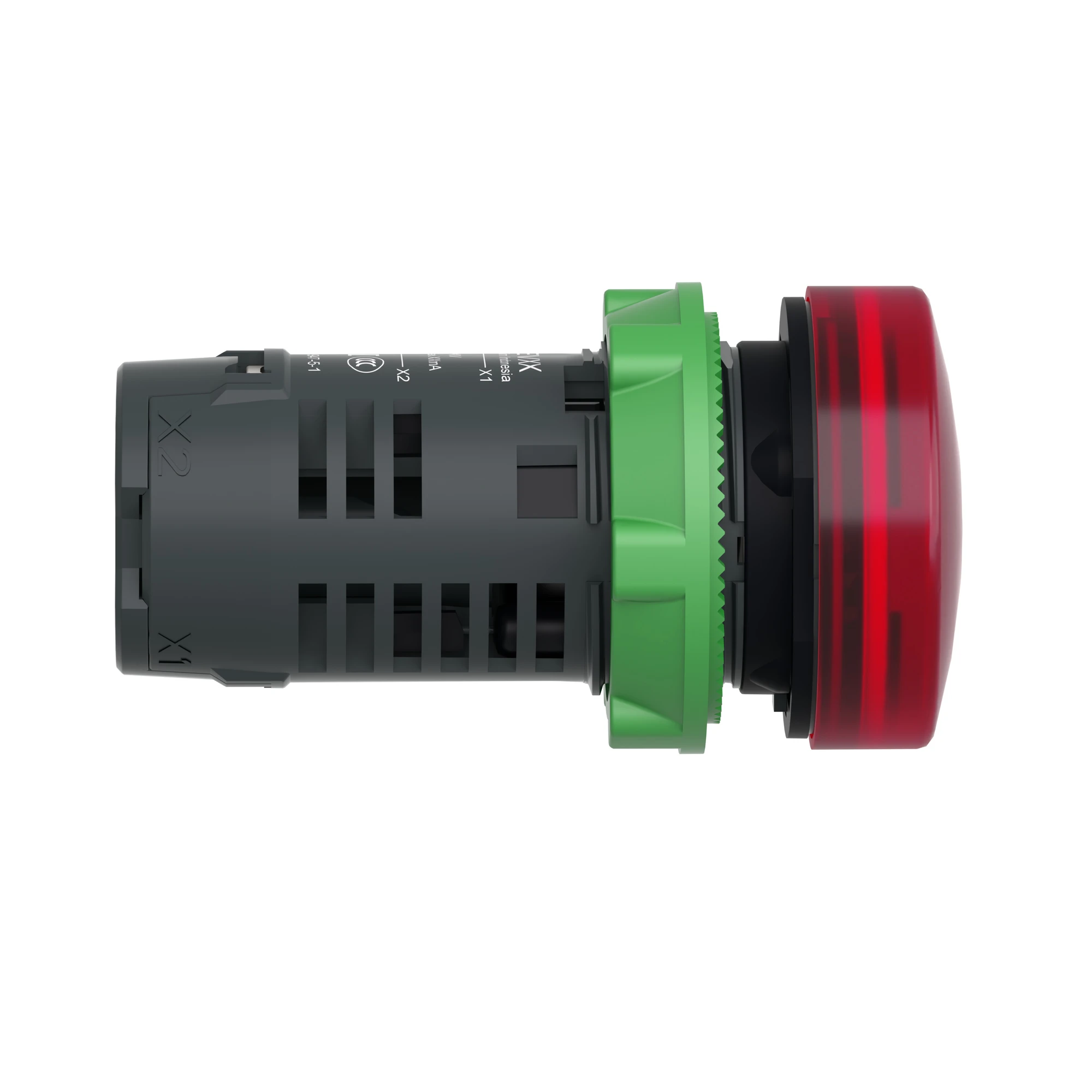 Schneider Electric XB5EVB4 Illuminated Indicator, Harmony XB5, Plastic, Monoblock, Red, 22mm, Universal LED, Smooth Dome, 24V ACDC (img_002)