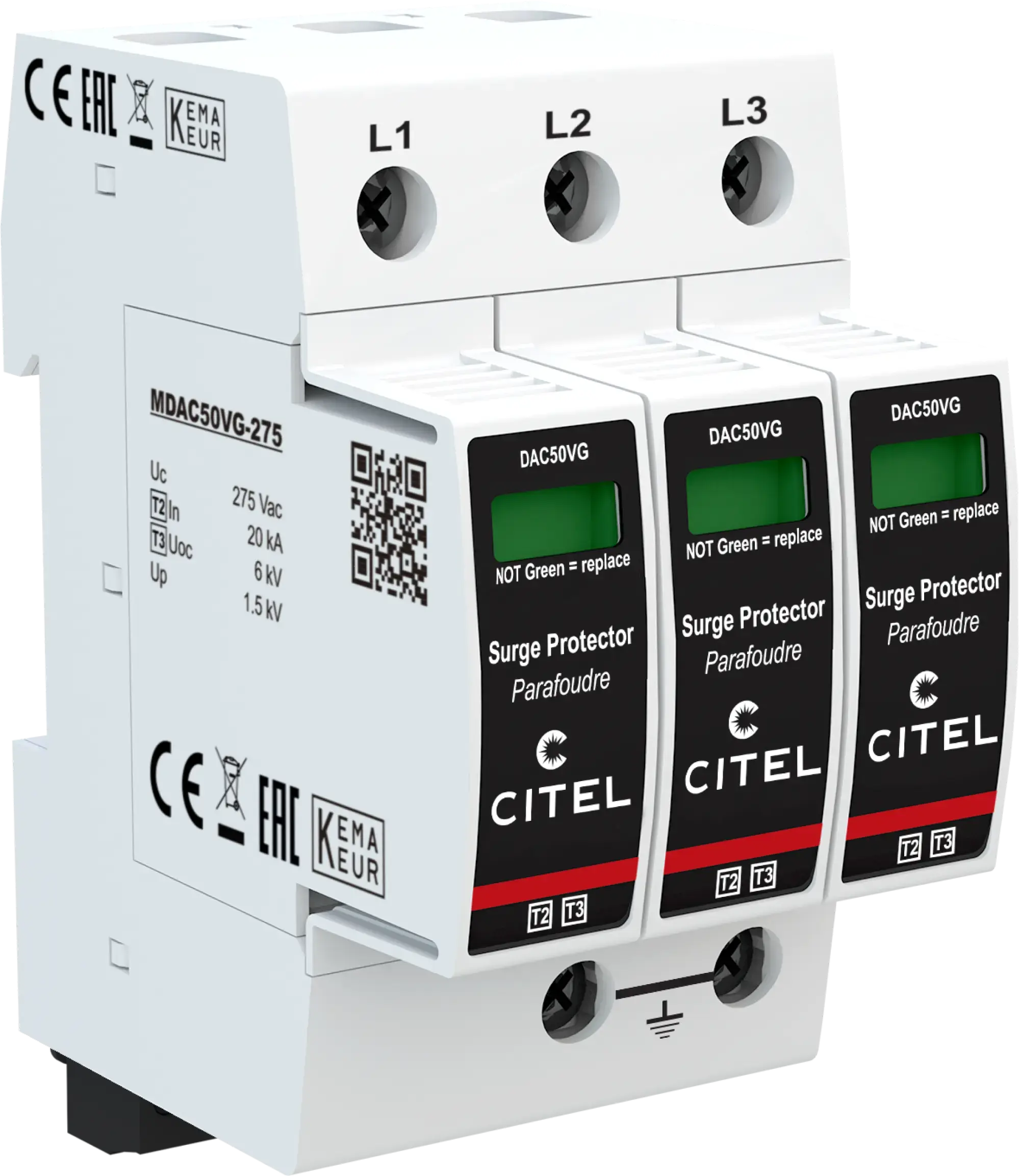 Citel 821130223 Kombi-Ableiter 3-polig Typ 2+3 für 230/400 V TNC Netze (img_001) Citel 821130223 Kombi-Ableiter 3-polig Typ 2+3 für 230/400 V TNC Netze (img_001)