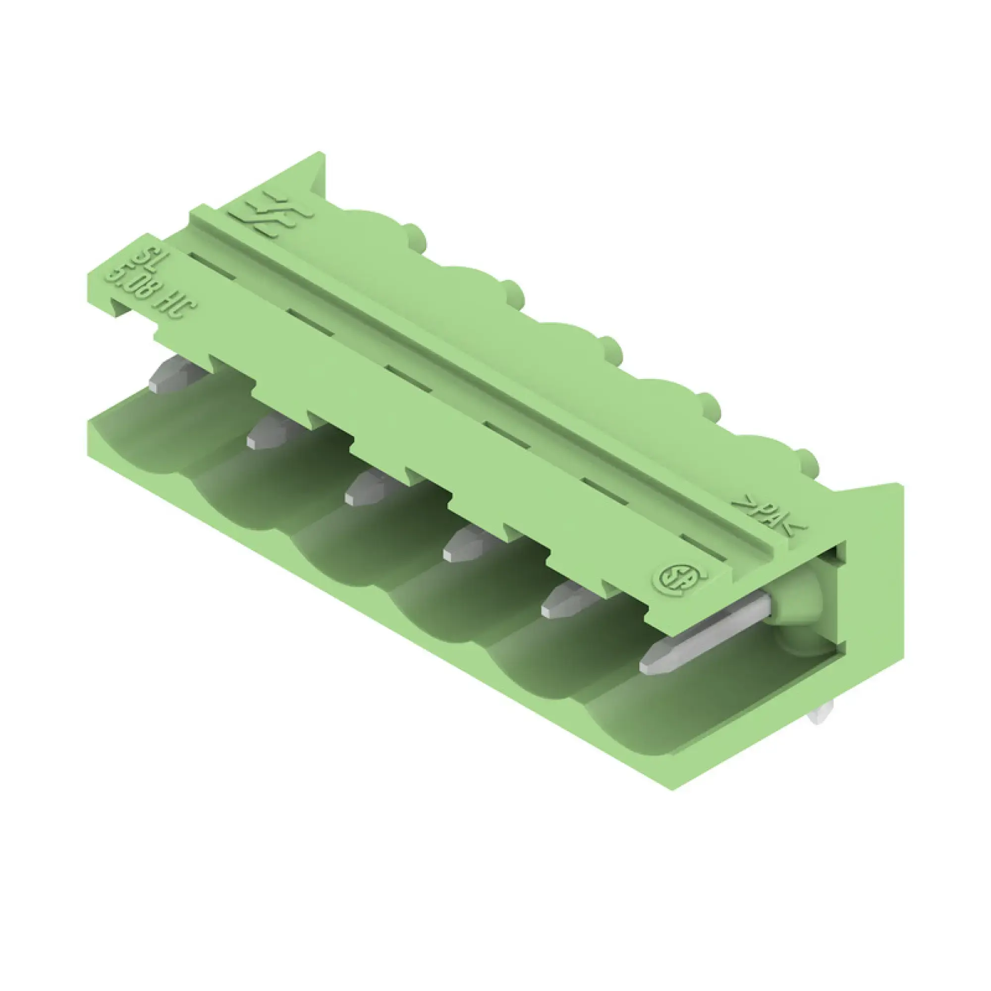 Weidmüller 1401670000 PCB connector (board connection), 320 V, 24 A, Pitch in mm: 5.08, Number of poles: 6, THT solder connection, Box (img_001)