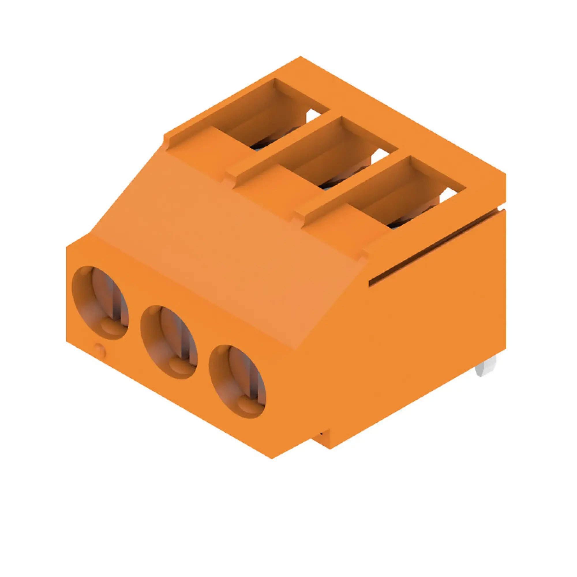 Weidmüller 1994240000 PCB terminal, 320 V, 32.5 A, Pitch in mm: 5.00, 6 mm², Number of poles: 3, Clamping yoke connection, THT solder connection, 180°, Box (img_001)