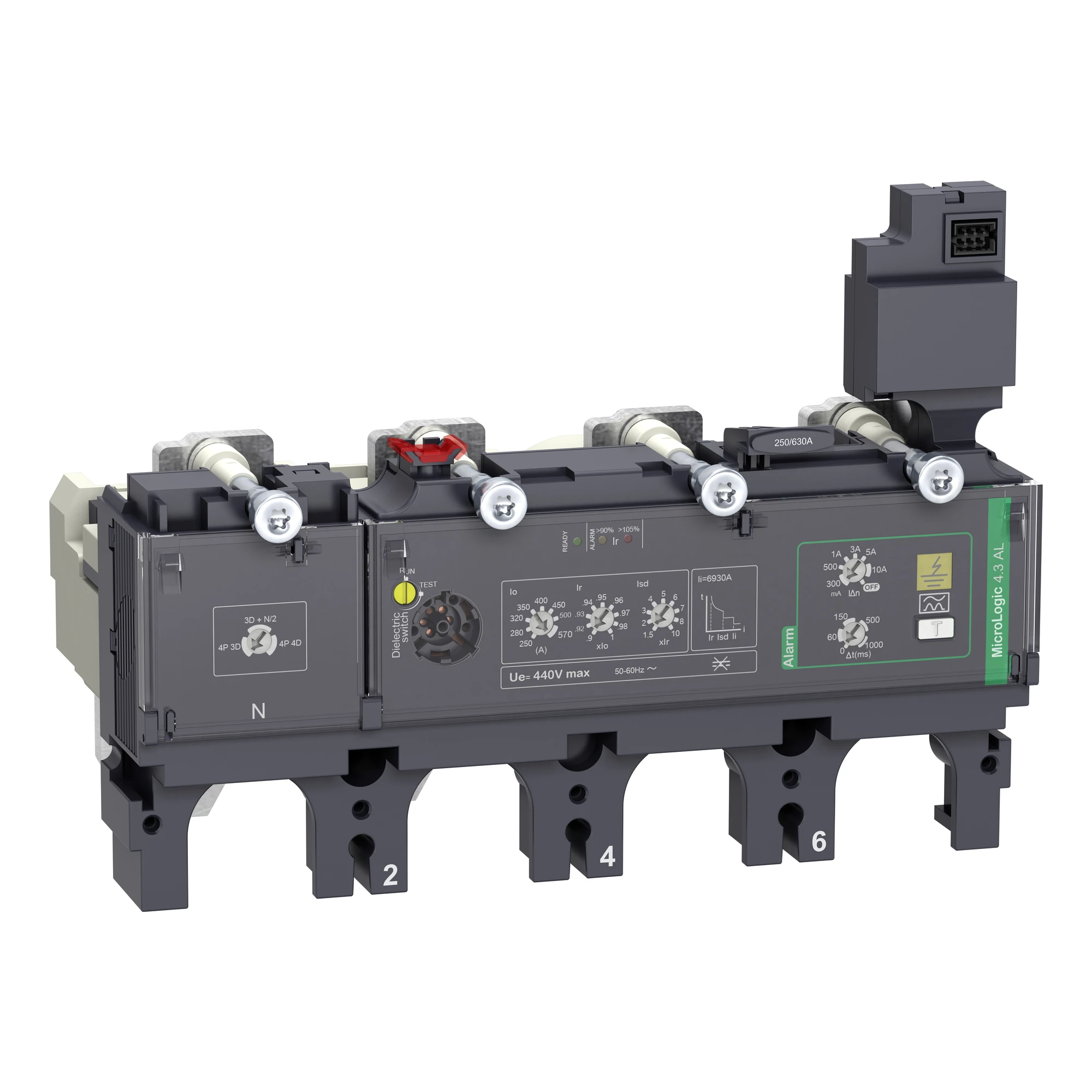 Schneider Electric C6344A570 Electronic Trip Unit MicroLogic 4.3 AL 570A 4P4D for Circuit Breaker ComPacT NSX630 (img_001)