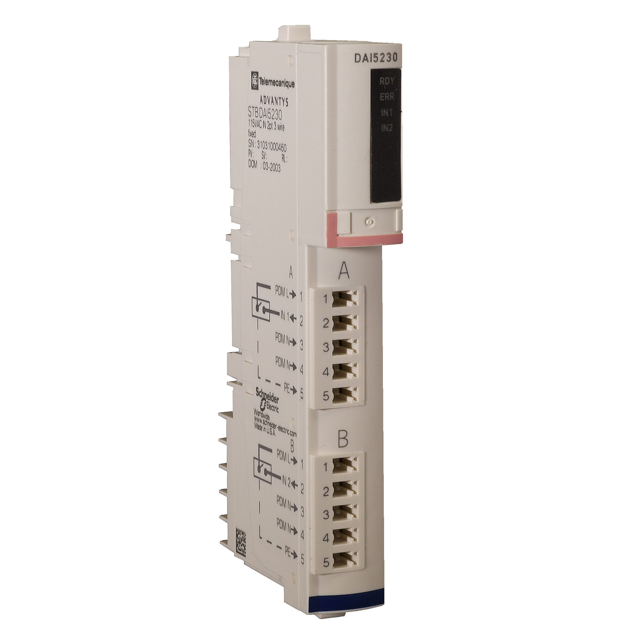 Schneider Electric Kit digital input module Standard, Advantys STB, 115 V AC, 2 E
