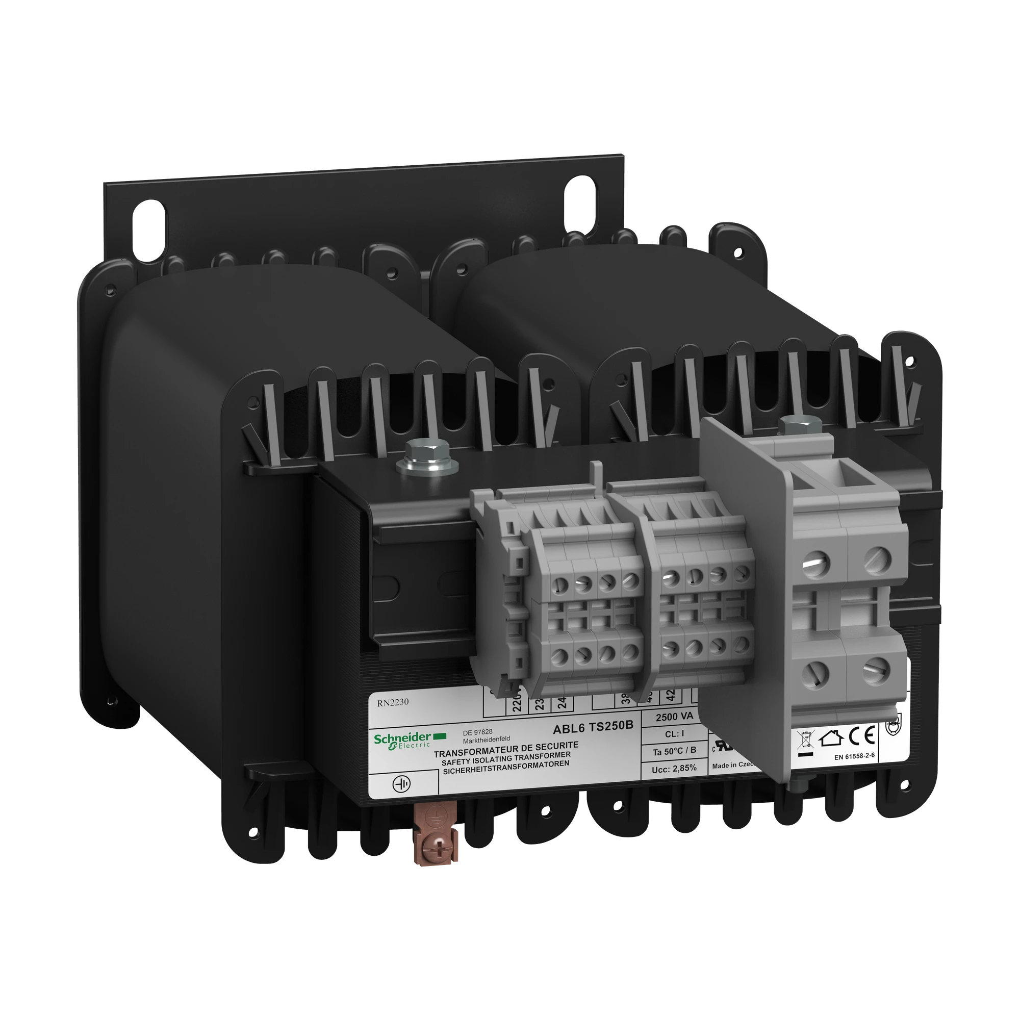 Schneider Electric ABL6TS250B Safety Isolation Transformer, Modicon ABL6, Input 230/400V AC, Output 24V AC, 2500VA (img_001)