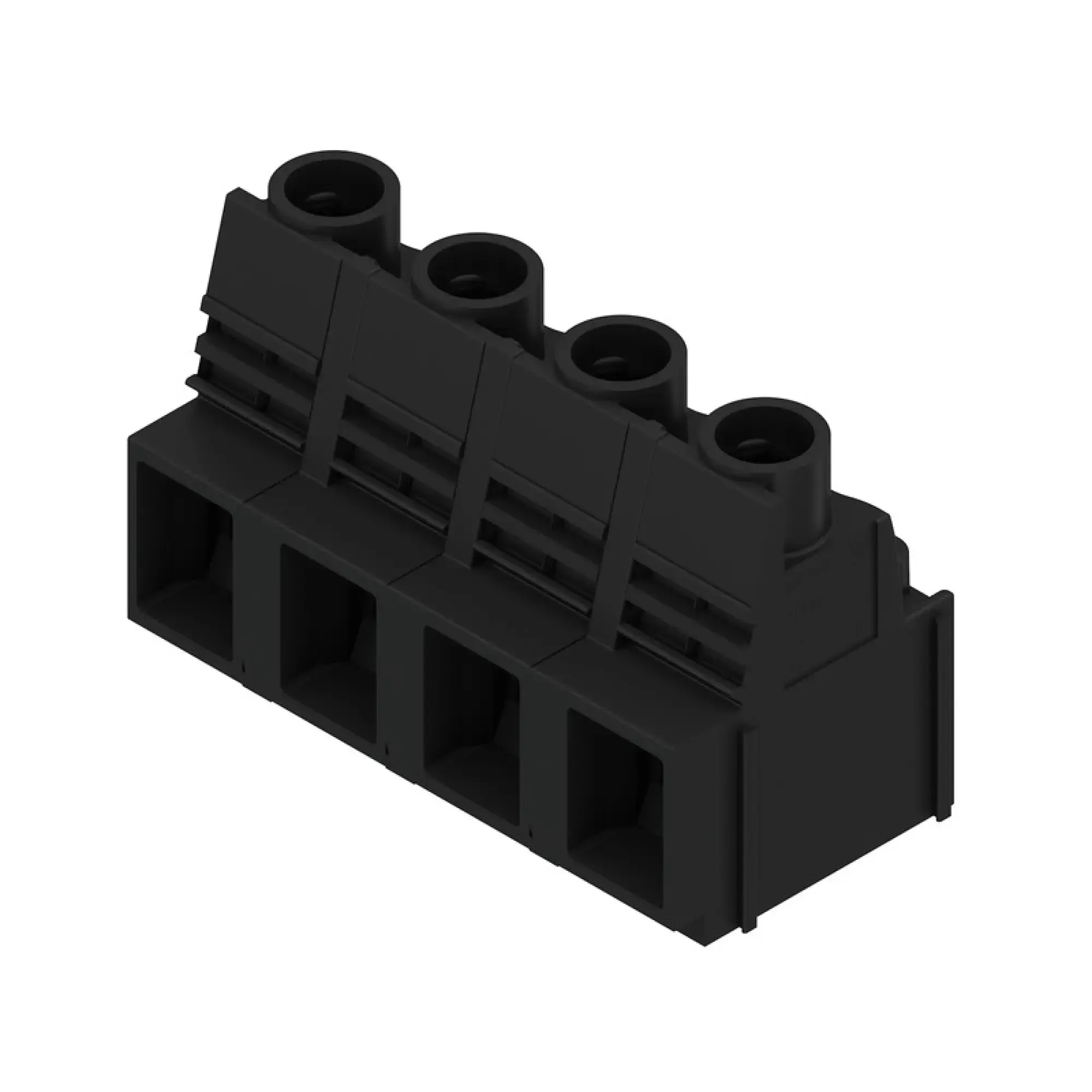 Weidmüller 1226390000 PCB terminal, 1000 V, 76 A, Pitch in mm: 12.70, 16 mm², Number of poles: 4, Clamping yoke connection, THT solder connection, 90°, Box (img_001)