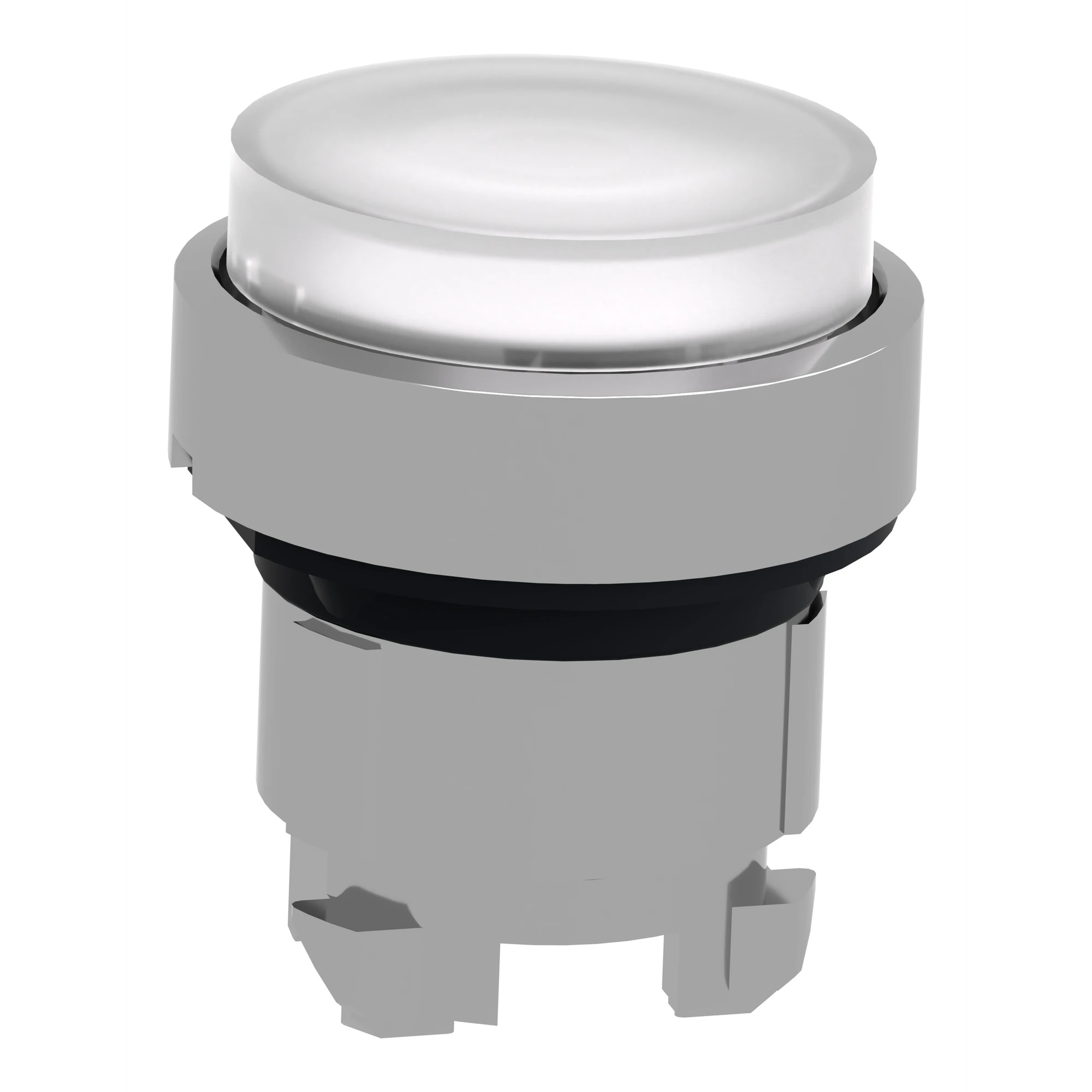 Schneider Electric ZB4BH13 Illuminated push-button, front element, Harmony XB4, metal, 22mm, white, protruding, for universal LED, latching (img_005)