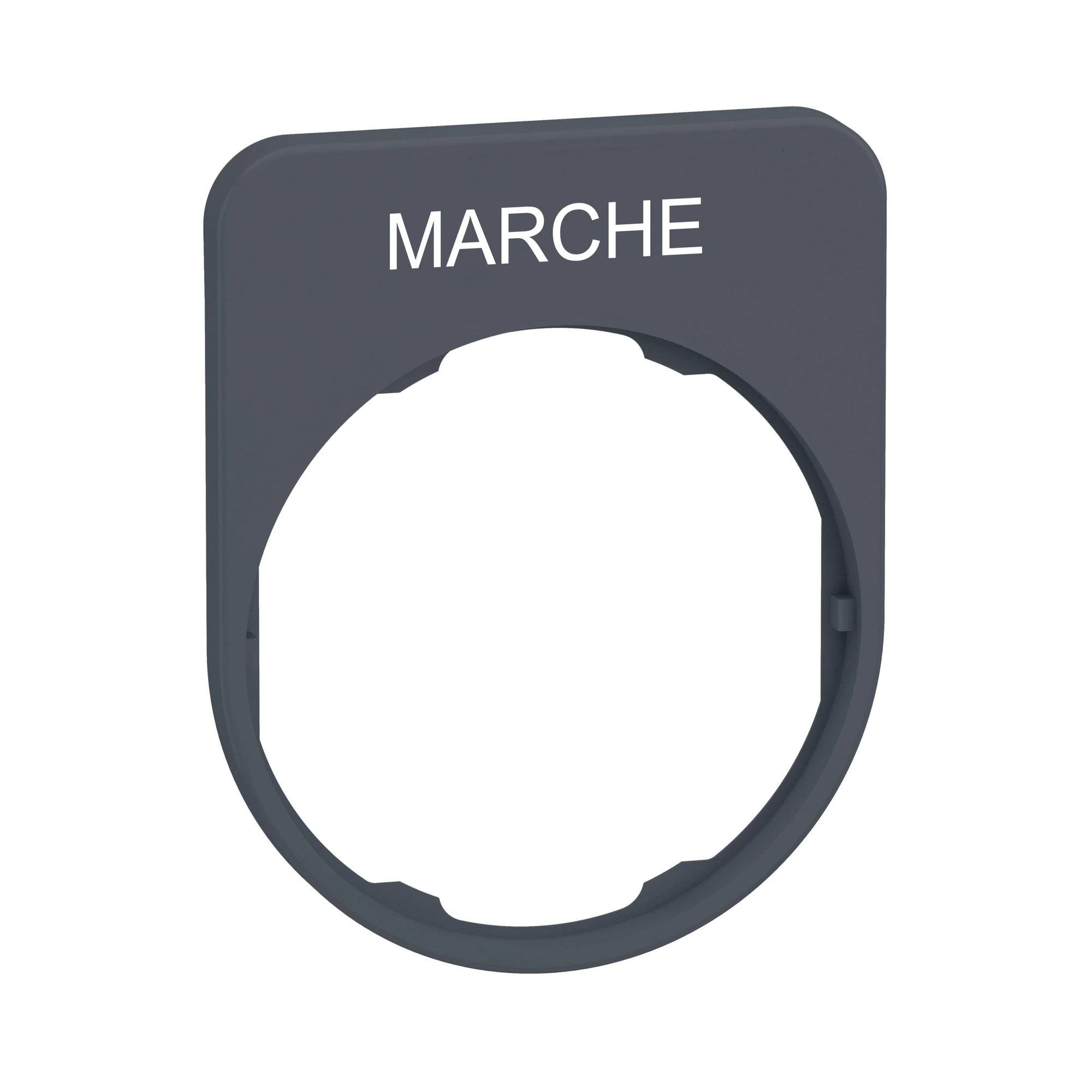Schneider Electric ZBYFP2103C0 Label holder 40x50mm, with inscription MARCH, for Harmony 30mm, in grey (img_001)