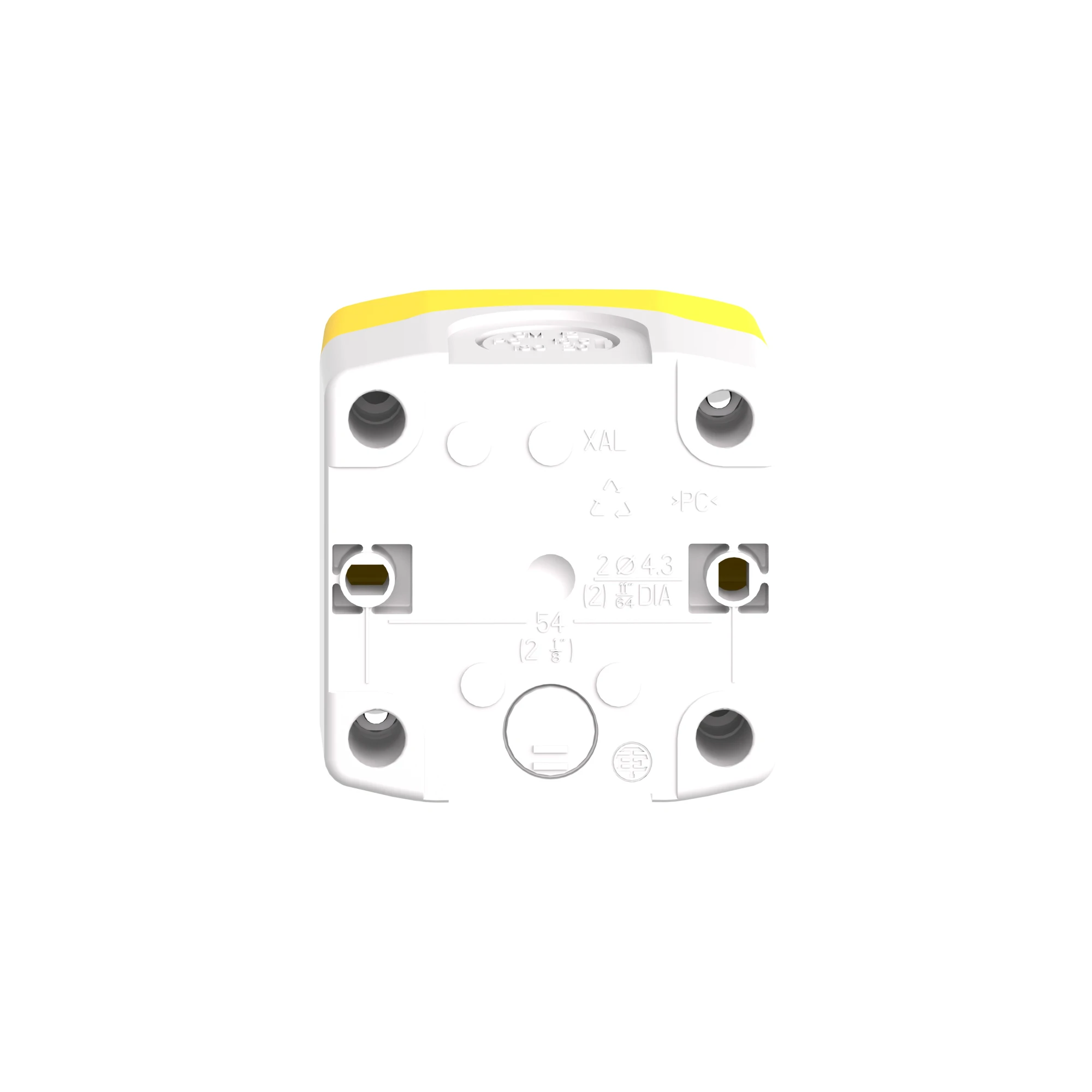 Schneider Electric XALK178W3B140G Surface mounting enclosure, Harmony XALE, plastic, 1 emergency stop switch, 2NC+1NO, illuminated sign, 2 LEDs, white, red (img_002)