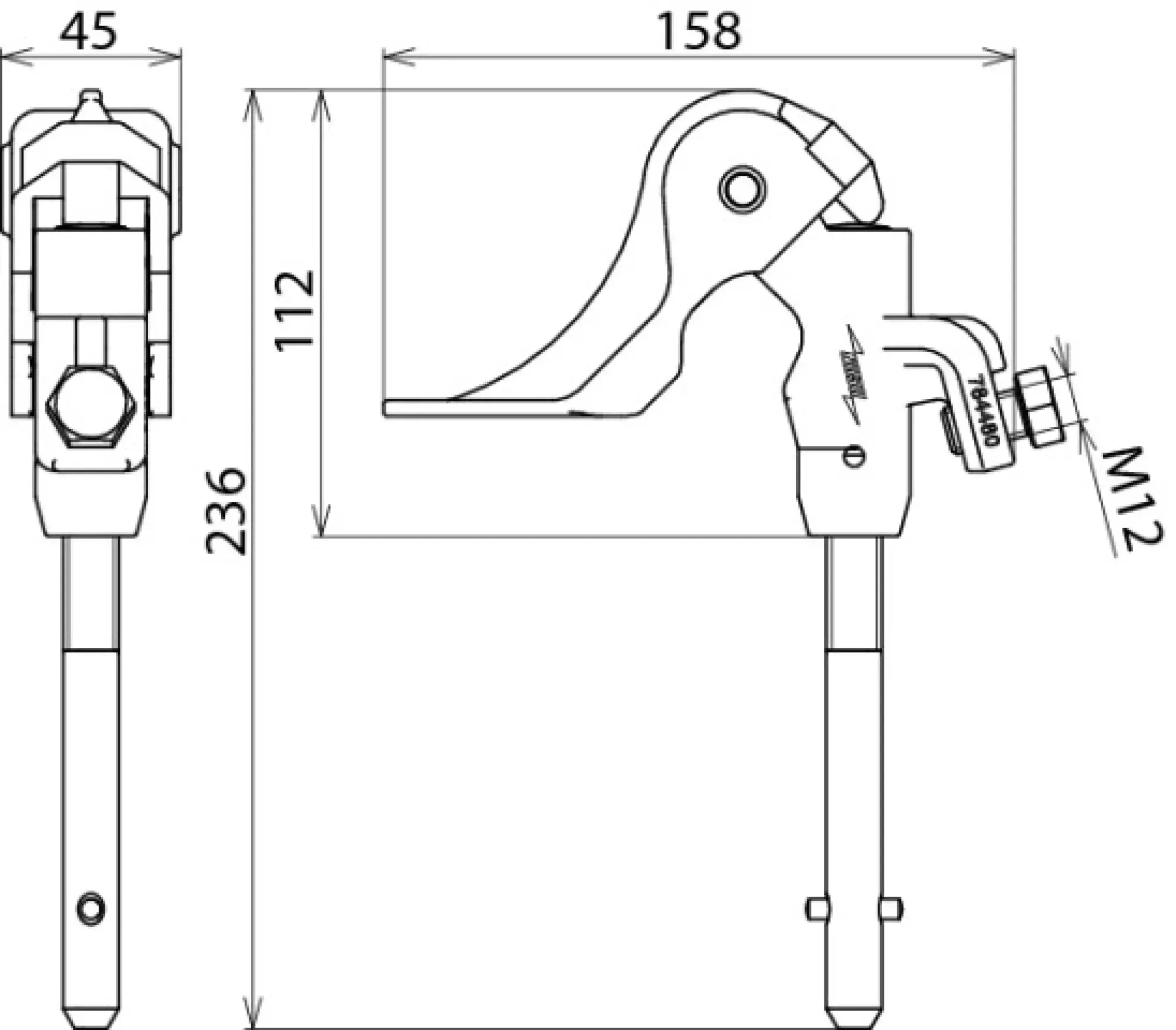 Dehn 784480 Phase screw clamp D 4-30mm T pin shaft PK1 16-70mm² w. spring-loaded clamp (img_002)