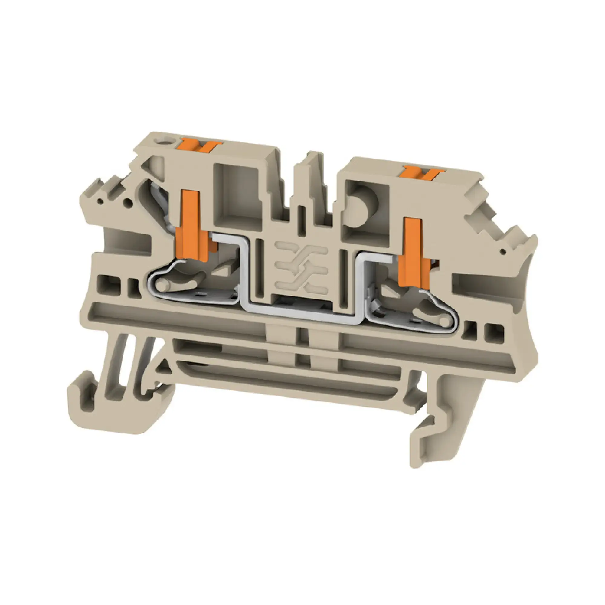 Weidmüller 2847200000 Feed-through terminal block, PUSH IN, dark beige, 2.5 mm², 24 A, 800 V, Number of connections: 2 (img_001)