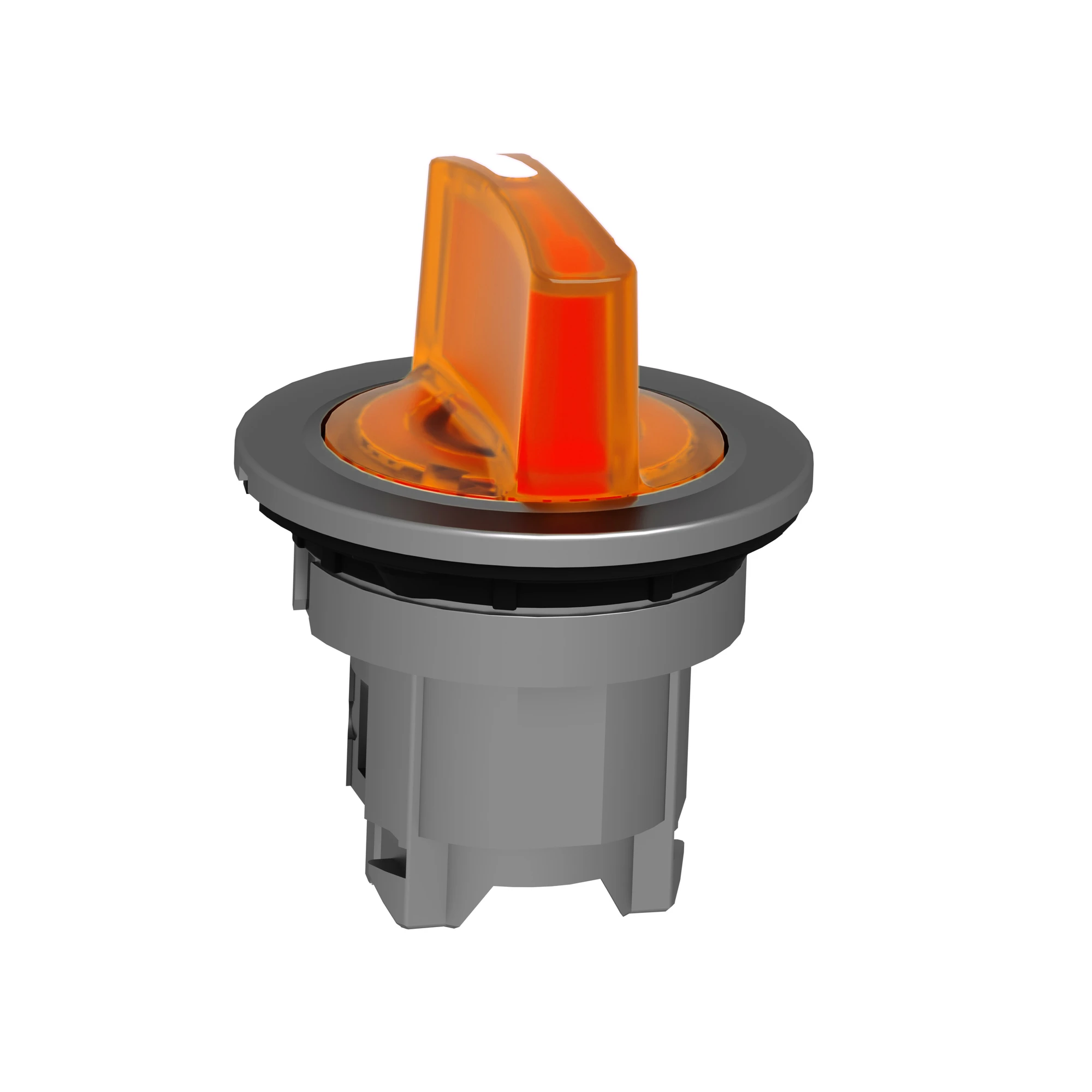 Schneider Electric ZB4FK1853 Illuminated selector switch, front element, Harmony XB4F, metal, 30mm, orange, for universal LED, 3 positions, momentary right (img_007)