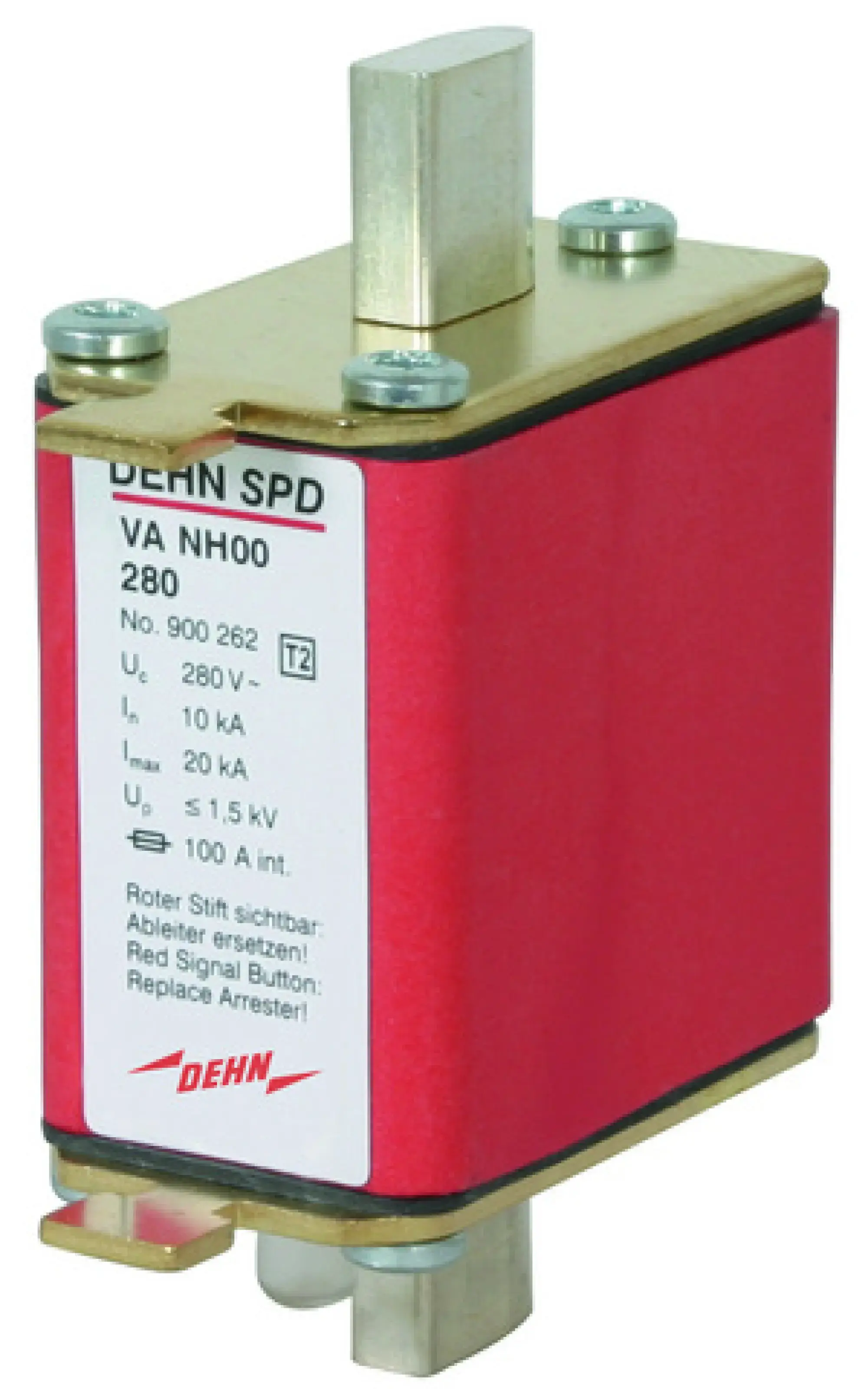 Dehn 900262 Surge arrester Type 2 / single-pole 280V a.c. for NH00 fuse holders (img_001)