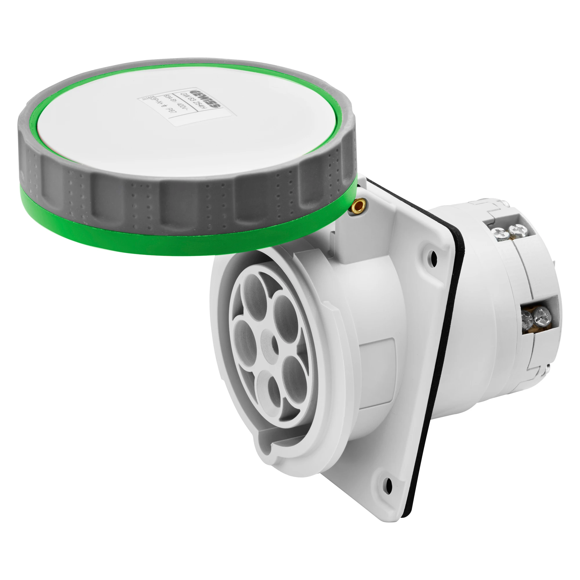 GEWISS GW62971H IEC Anbausteckdose 10° >50V 125A 10h 3P IP67 (img_001) GEWISS GW62971H IEC Anbausteckdose 10° >50V 125A 10h 3P IP67 (img_001)