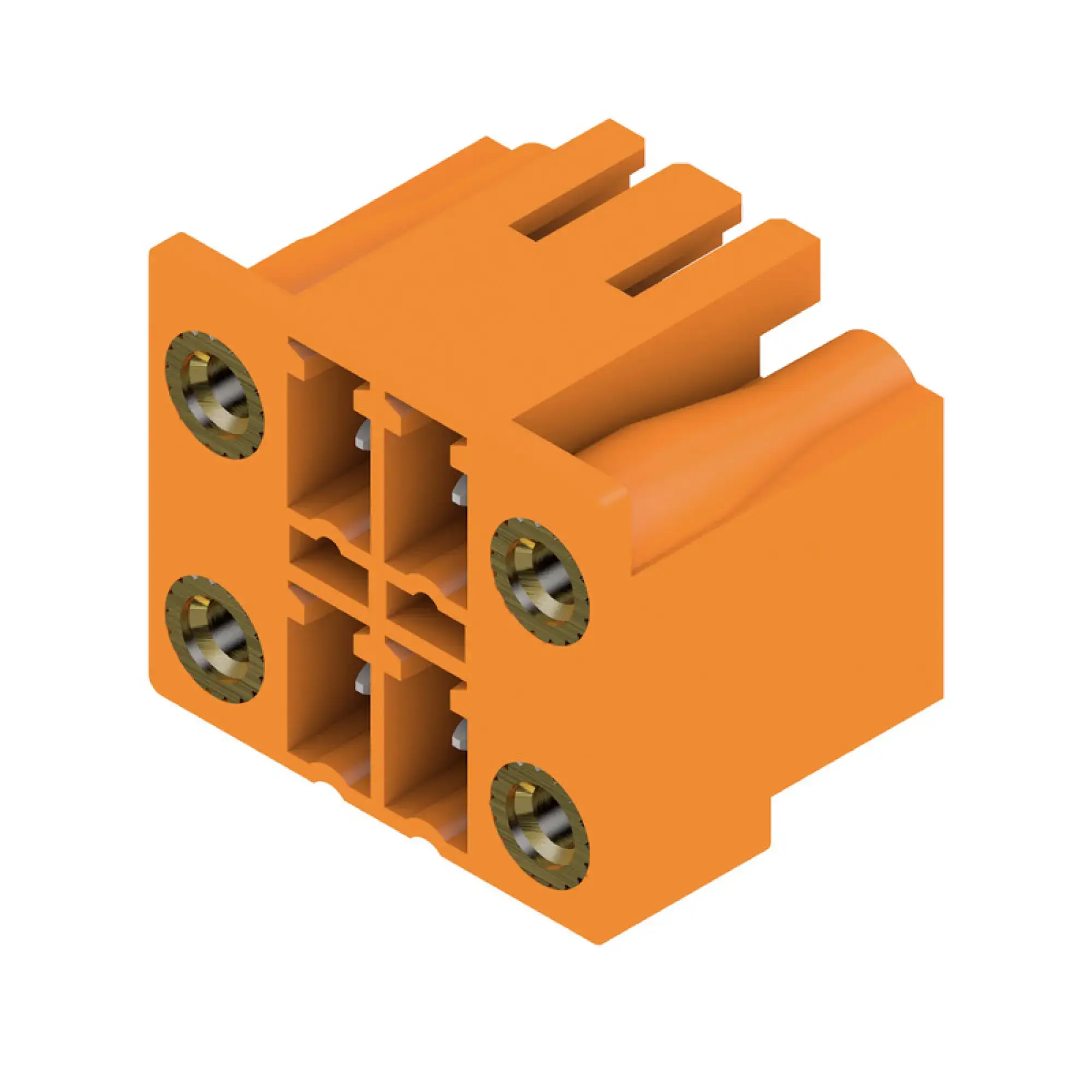 Weidmüller 1040960000 PCB connector (board connection), 160 V, 17.5 A, Pitch in mm: 3.81, Number of poles: 4, THT solder connection, Box (img_001)