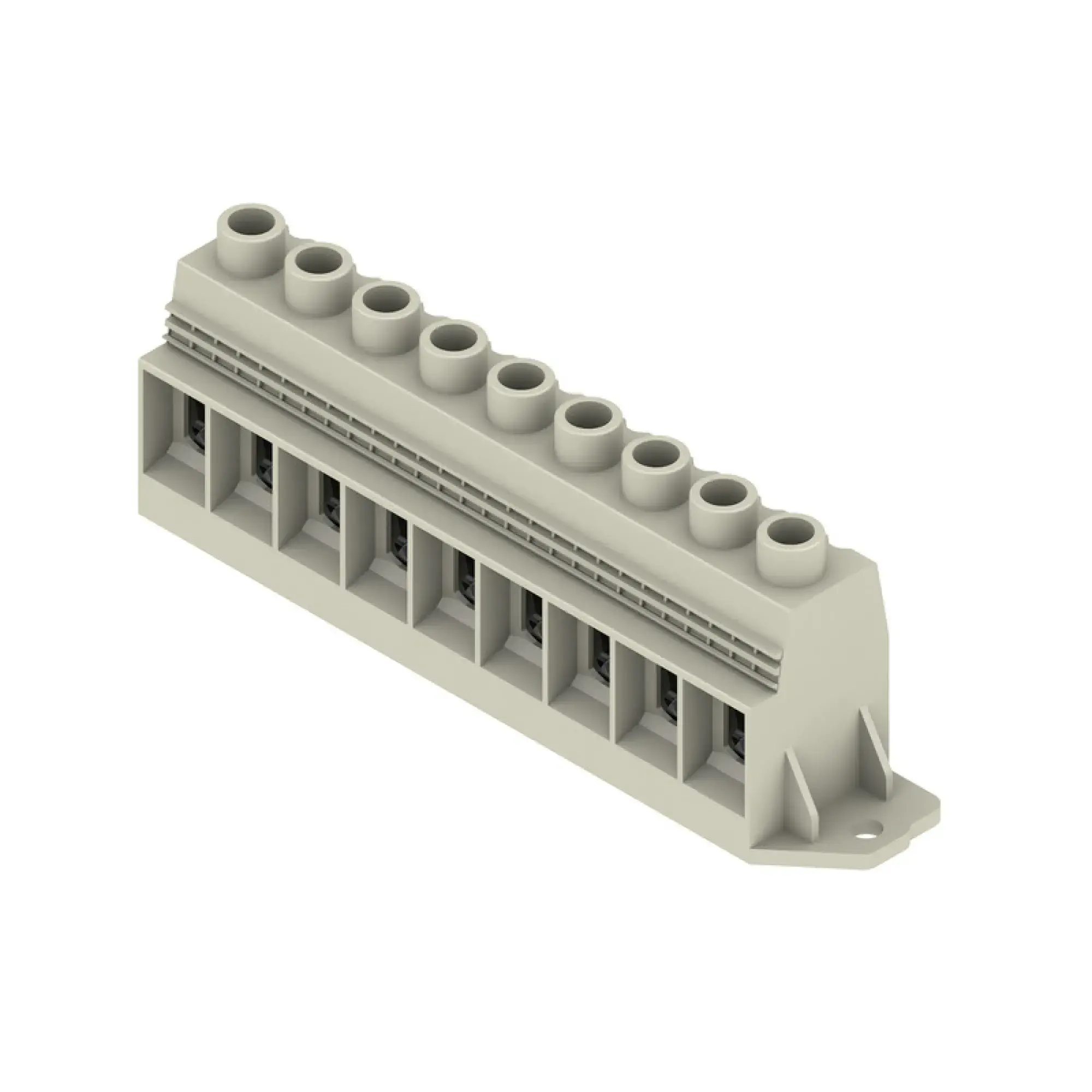 Weidmüller 1386990000 PCB terminal, 1000 V, 150 A, Pitch in mm: 15.00, 50 mm², Number of poles: 9, Clamping yoke connection, THT solder connection, 90°, Box (img_001) Weidmüller 1386990000 PCB terminal, 1000 V, 150 A, Pitch in mm: 15.00, 50 mm², Number of poles: 9, Clamping yoke connection, THT solder connection, 90°, Box (img_001)