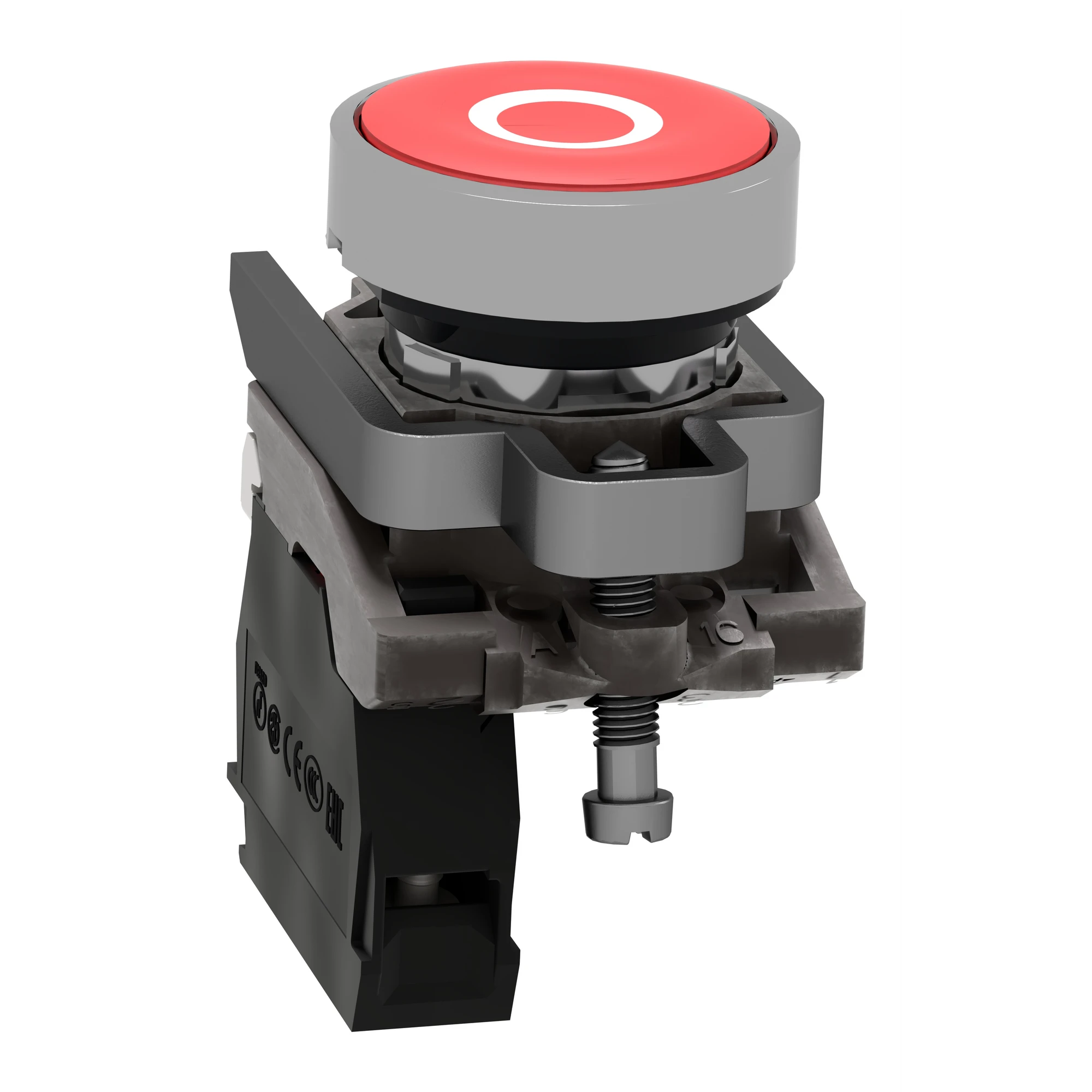 Schneider Electric XB4BA4322 Push button, Harmony XB4, metal, 22mm, red, labeled O, momentary, screw terminal, 1NO (img_007) Schneider Electric XB4BA4322 Push button, Harmony XB4, metal, 22mm, red, labeled O, momentary, screw terminal, 1NO (img_007)