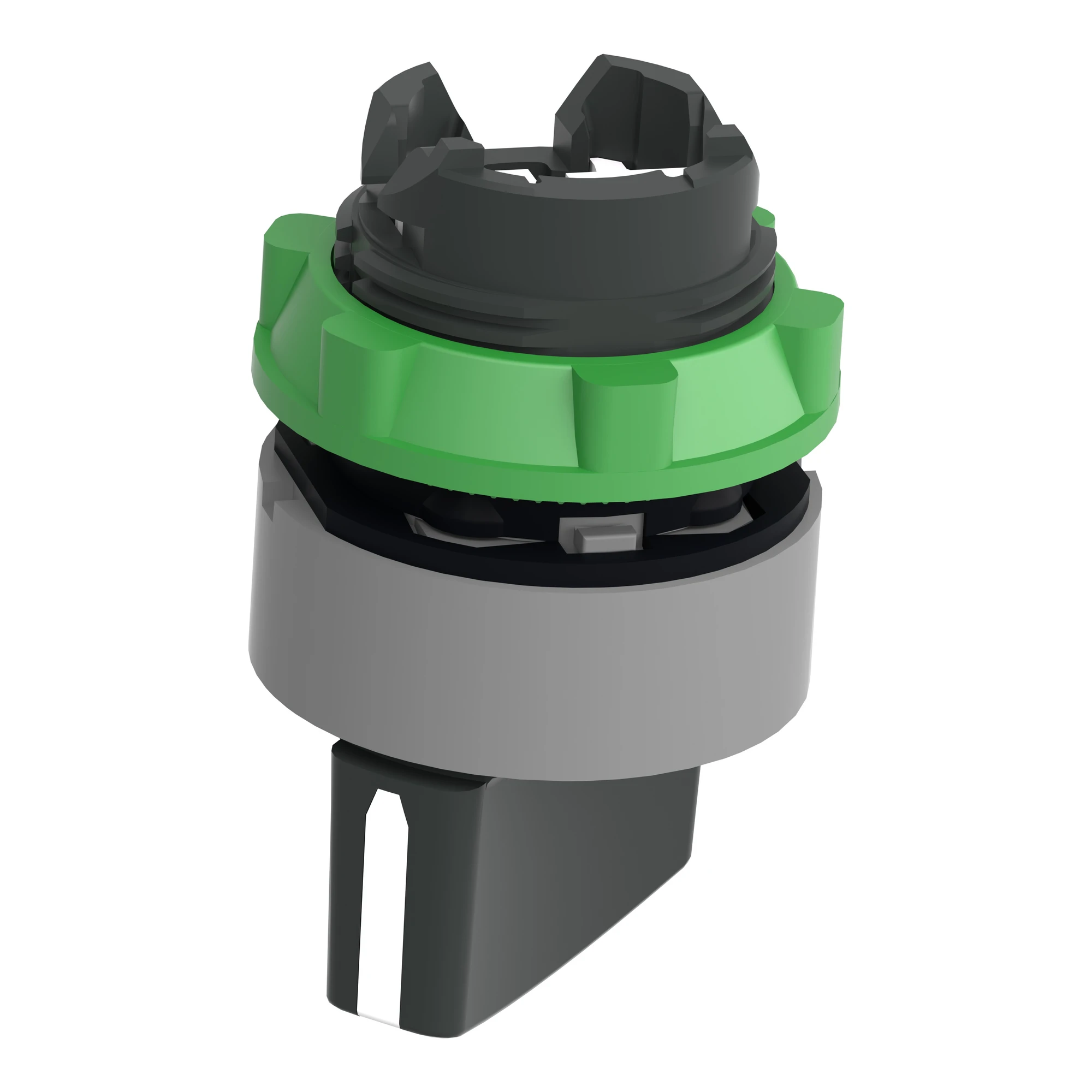 Schneider Electric ZB5AD201C0 Selector switch, front element, Harmony XB5, plastic, 22mm, light grey, white, 2 positions, latching (img_007)
