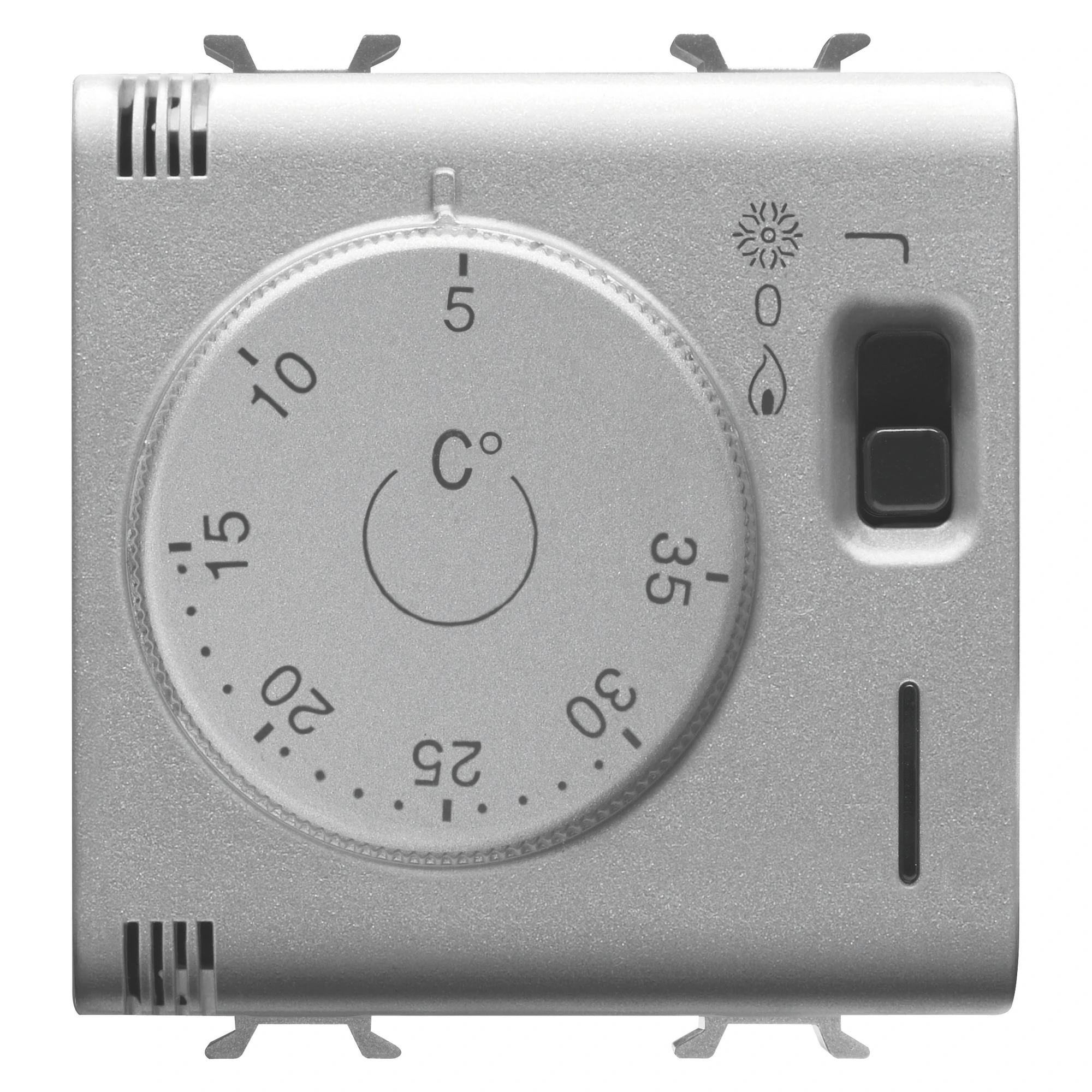 GEWISS GW14705 Thermostat UP mit Drehregler 1 Wechsler 2M 230V 8A Titan (img_001) GEWISS GW14705 Thermostat UP mit Drehregler 1 Wechsler 2M 230V 8A Titan (img_001)