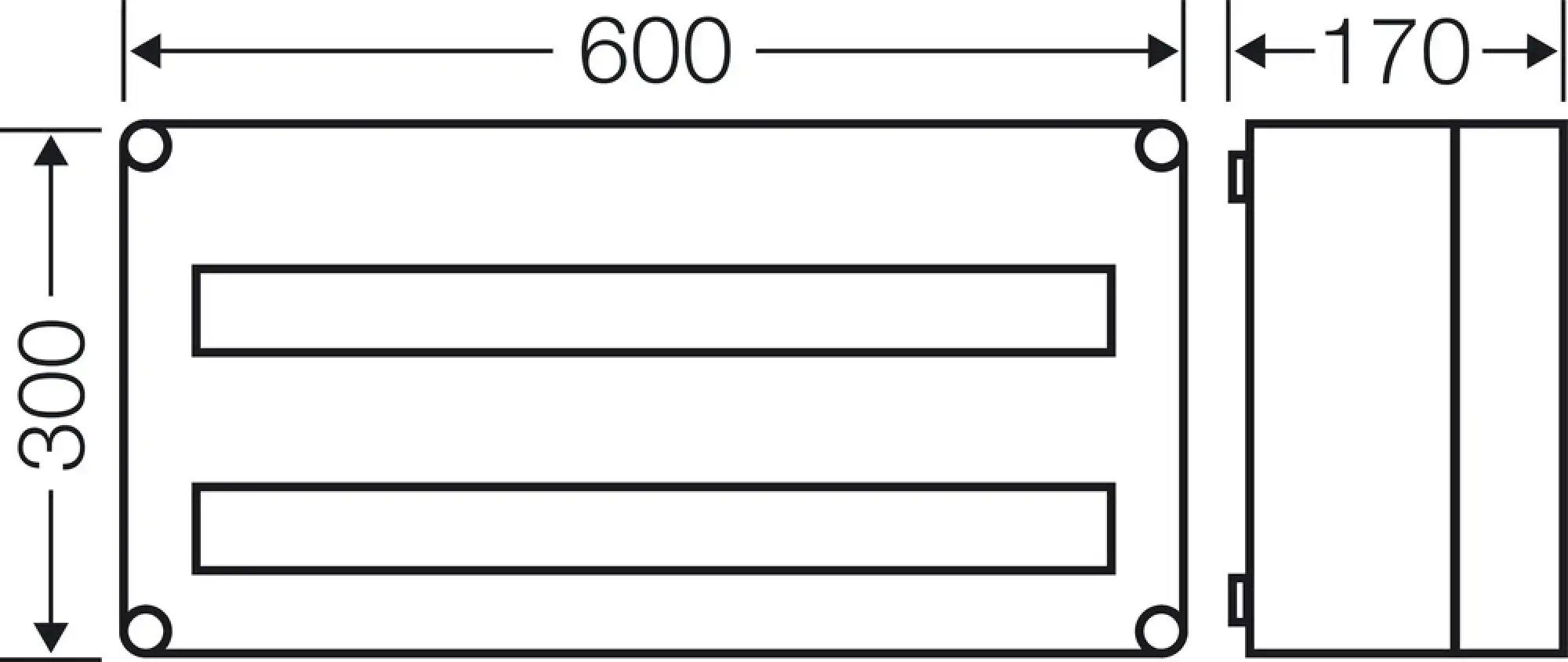 Hensel 20001038 Mi-Automatengehäuse, 56 Teilungseinh., ohne PE- und N-Klemmen Mi 1455 (img_003)