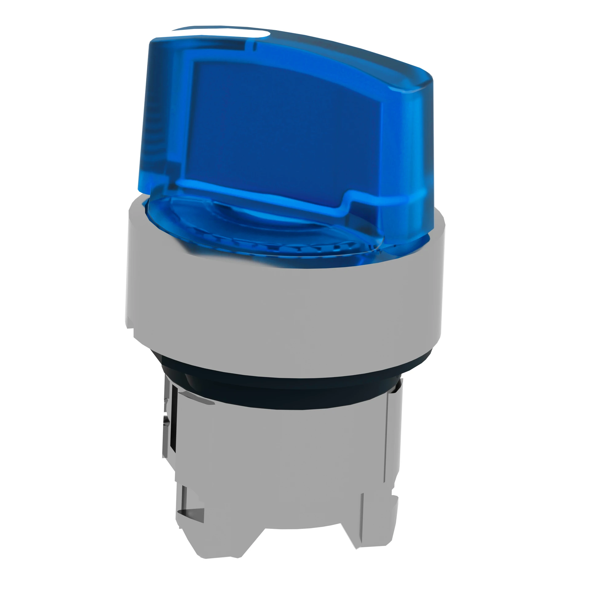 Schneider Electric ZB4BK1463 Illuminated Selector Switch, Front Element, Harmony XB4, Metal, 22mm, Blue, for Universal LED, 2 Positions, Momentary (img_005)