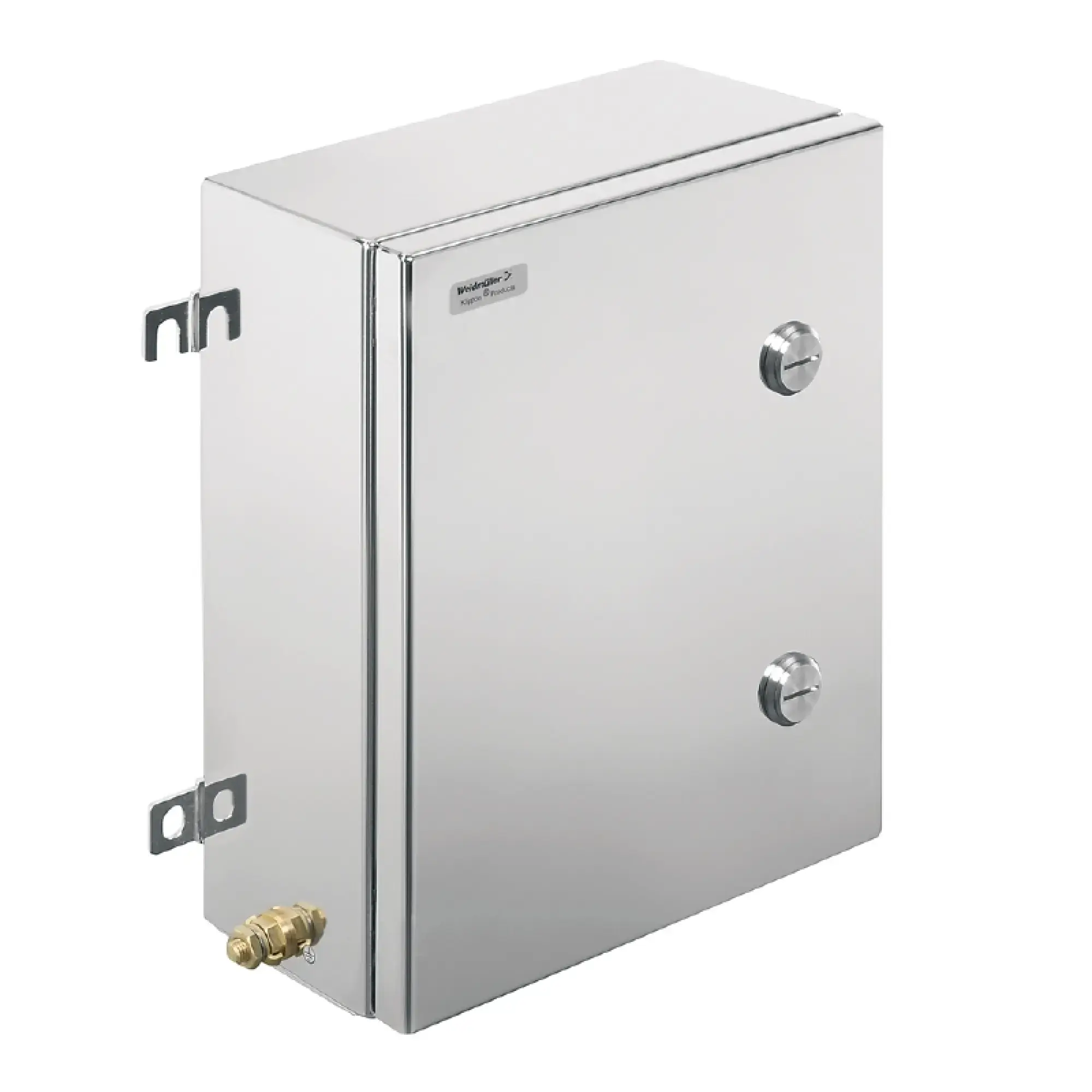 Weidmüller 1200160000 Ex metal housing, 260 x 350 x 200 mm, electropolished, Flange plate: No, Quarter-turn fastener with slotted insert (img_001)