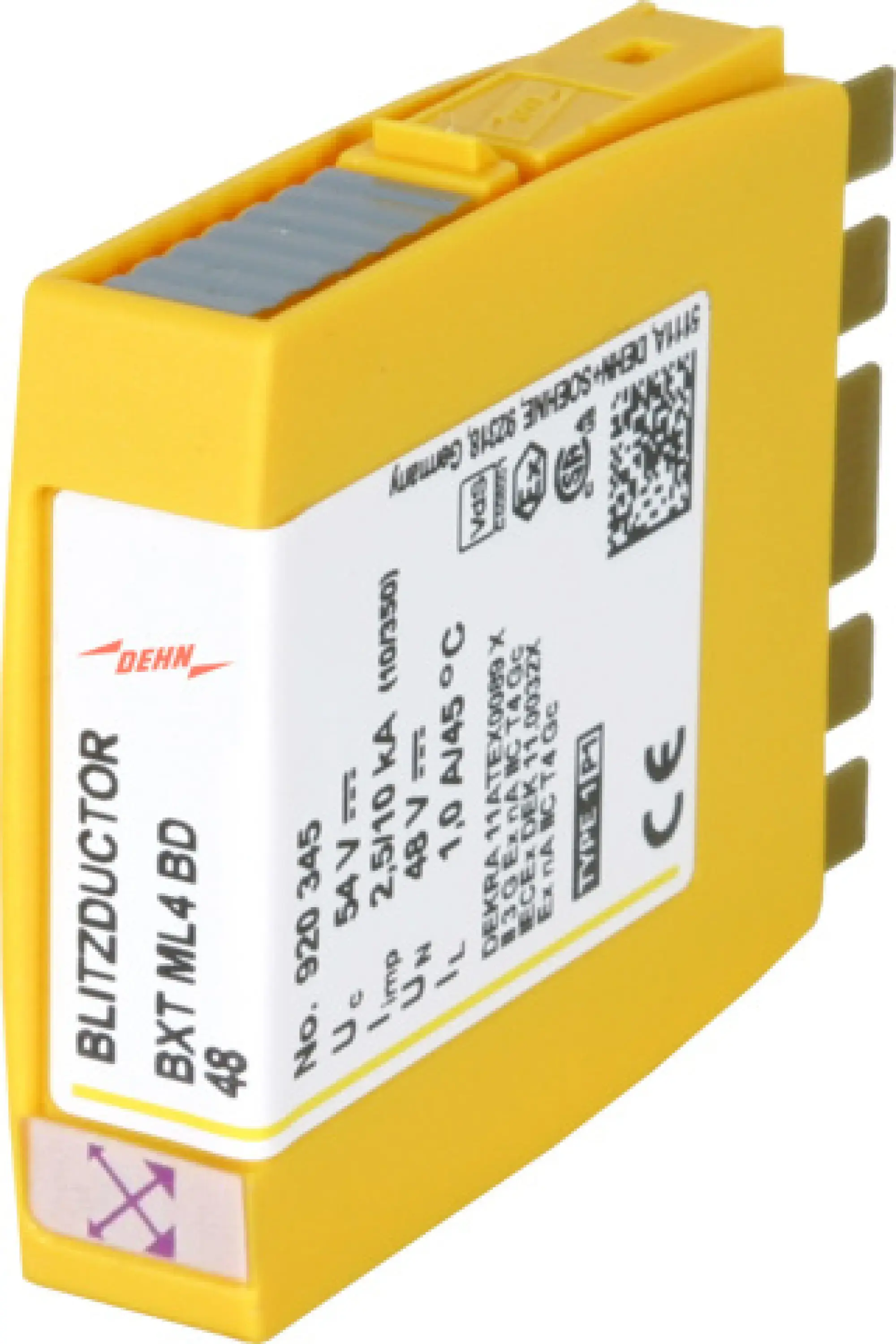 Dehn 920345 Combined arrester module for 2 pairs BLITZDUCTOR XT with LifeCheck (img_001)