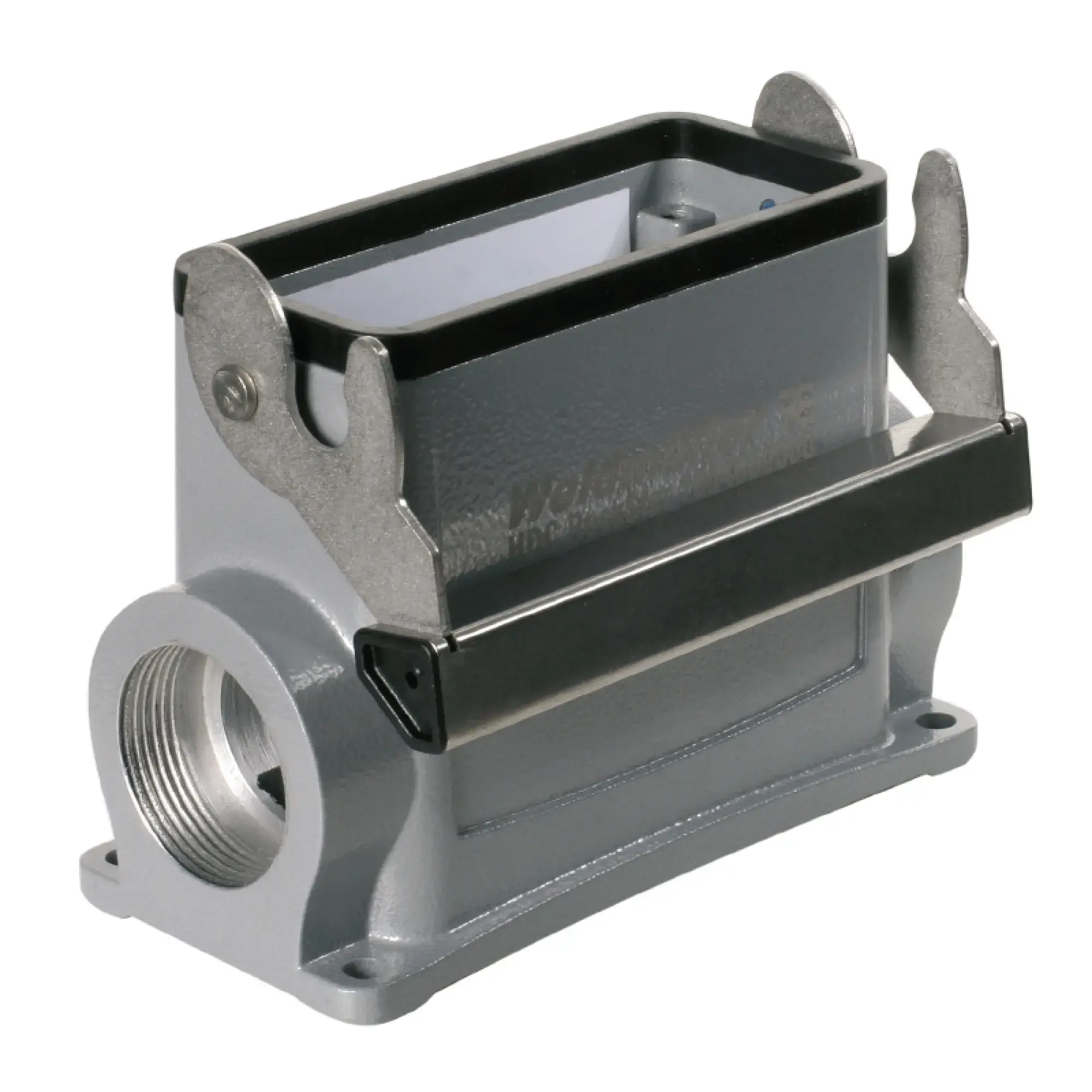 Weidmüller 1804660000 Housing (industry plug-in connectors), Base housing, End-locking clamp, lower side, Size: 6, IP65 (in plugged condition) (img_001) Weidmüller 1804660000 Housing (industry plug-in connectors), Base housing, End-locking clamp, lower side, Size: 6, IP65 (in plugged condition) (img_001)