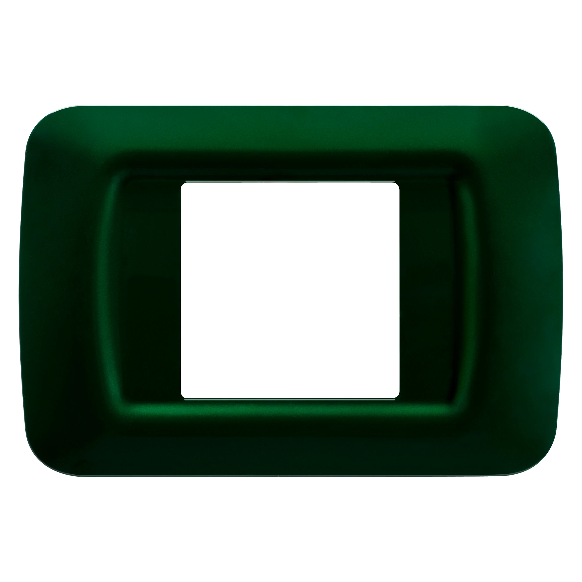 GEWISS GW22552 TOP SYSTEM PLATE - IN TECHNOPOLYMER GLOSS FINISHING - 2 GANG - RACING GREEN - SYSTEM (img_001)