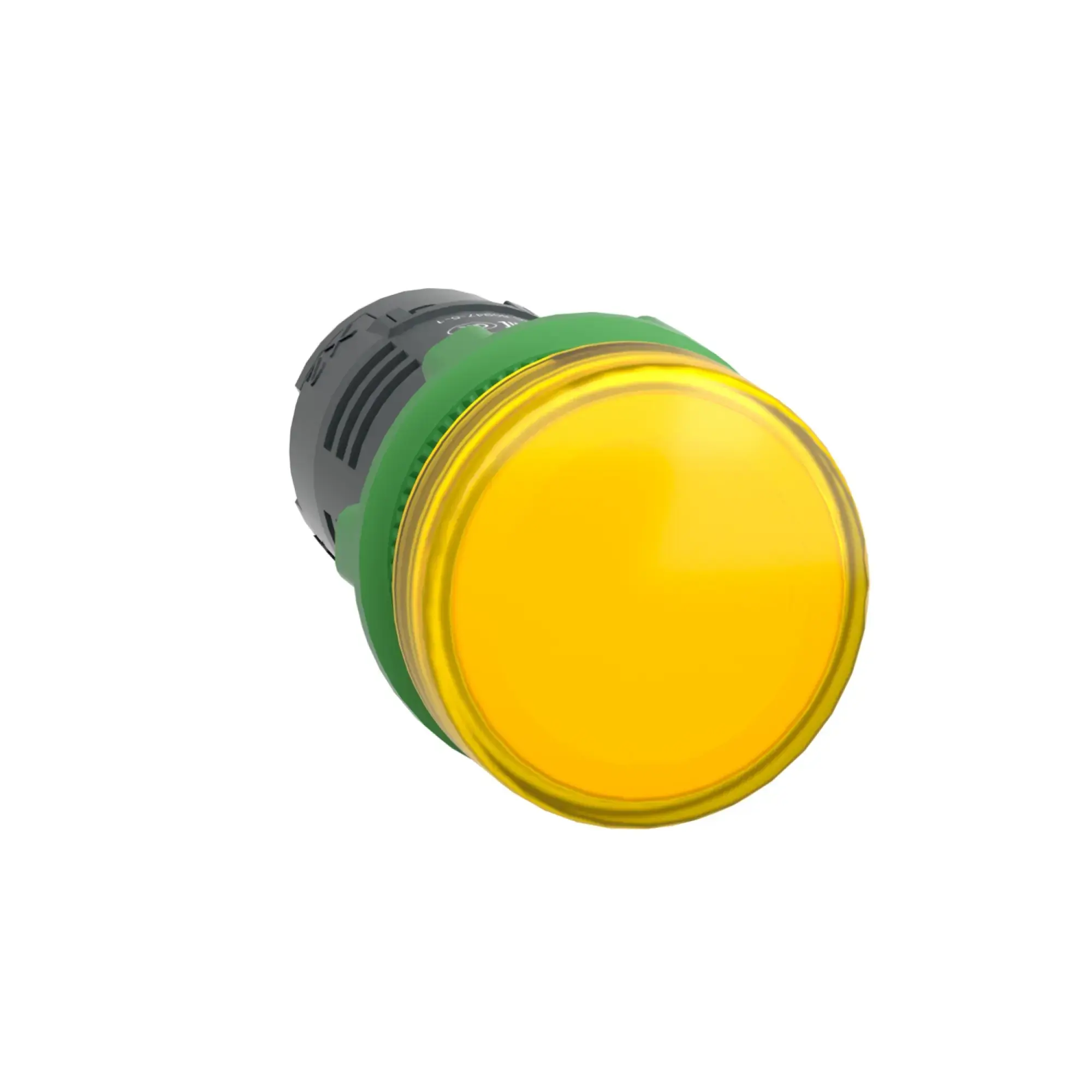 Schneider Electric XB5EVB8 Pilot Light, Harmony XB5, Plastic, Monoblock, Yellow, 22mm, Universal LED, Smooth Dome, 24V ACDC (img_001)