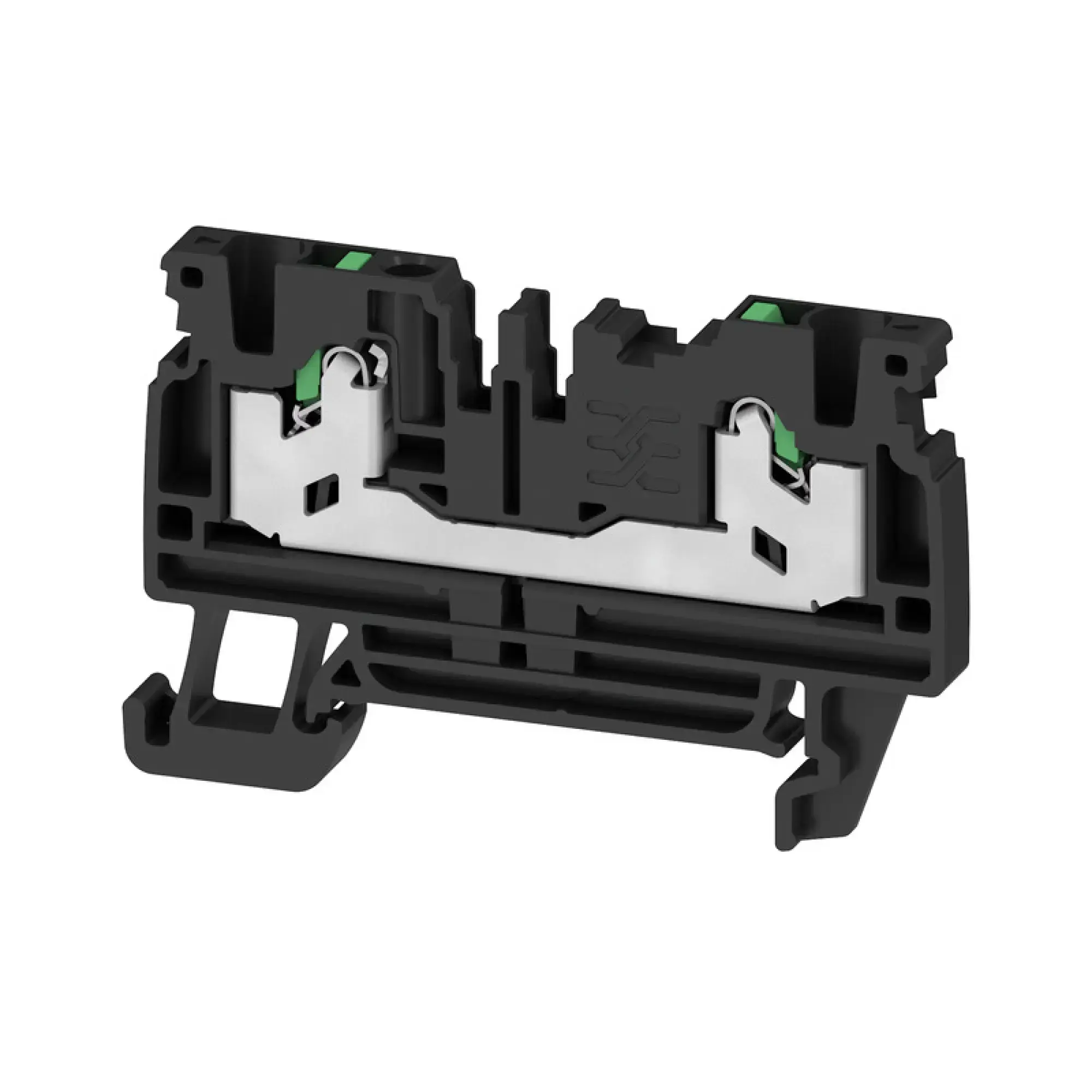Weidmüller 3109160000 Feed-through terminal block, SNAP IN, black, 2.5 mm², 24 A, 800 V, Number of connections: 2 S2C 2.5 BK (img_001)