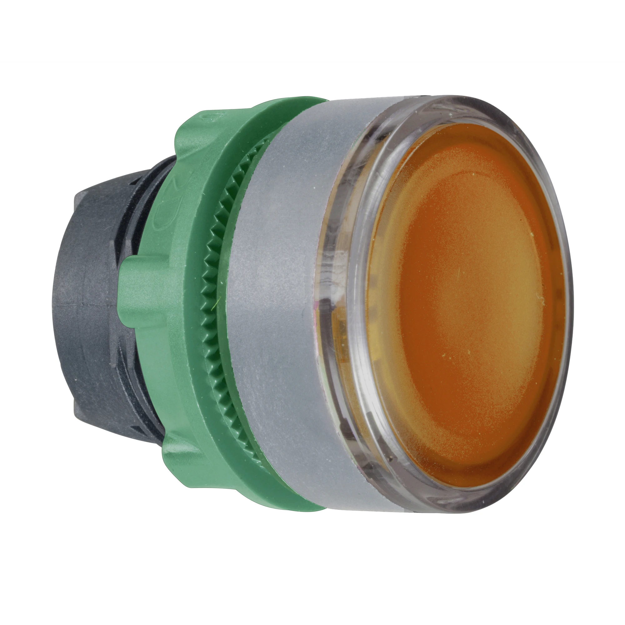Schneider Electric ZB5AH0583C0 Illuminated push button, front element, Harmony XB5, plastic, 22mm, orange, for universal LED, for insert label, latching (img_001)
