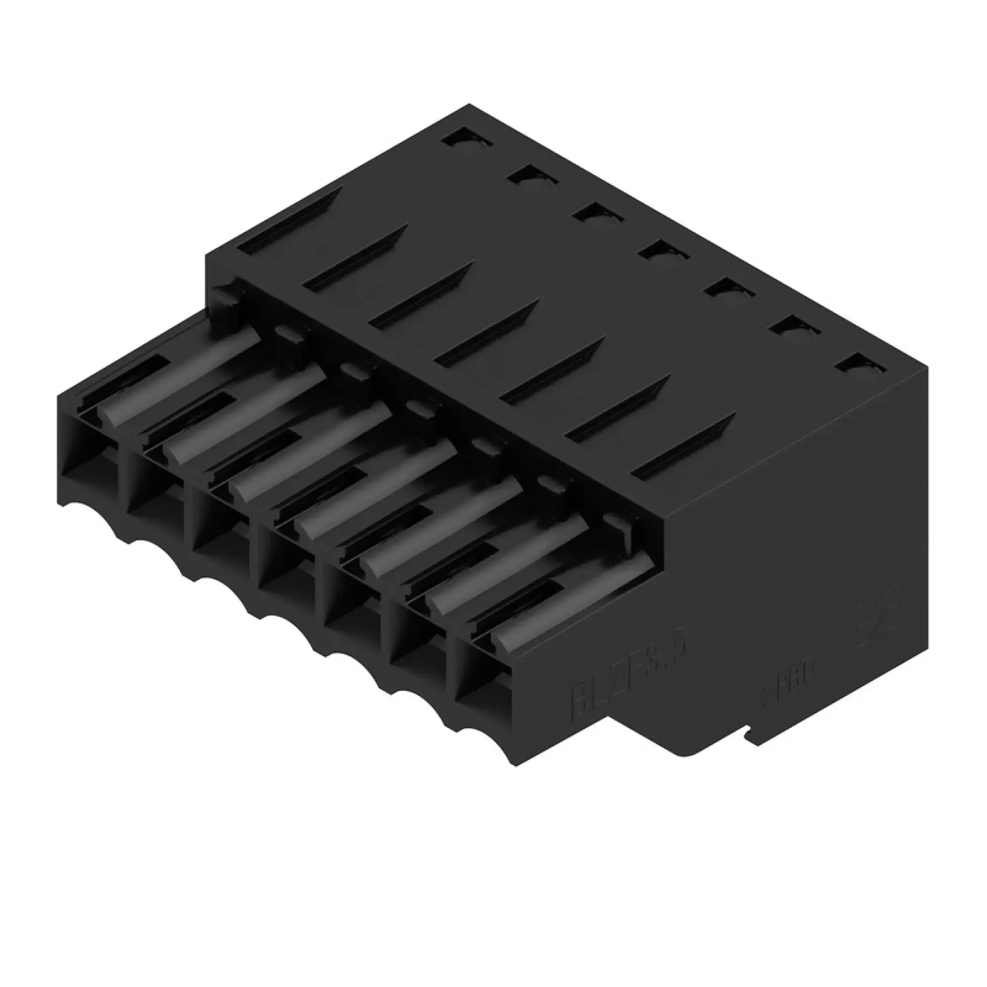 Weidmüller 1690470000 PCB connector (wire connection), 160 V, 14.5 A, Pitch in mm: 3.50, 1.5 mm², Number of poles: 7, Tension-clamp connection, Box BLZF 3.50/07/180 SN BK BX (img_001) Weidmüller 1690470000 PCB connector (wire connection), 160 V, 14.5 A, Pitch in mm: 3.50, 1.5 mm², Number of poles: 7, Tension-clamp connection, Box BLZF 3.50/07/180 SN BK BX (img_001)