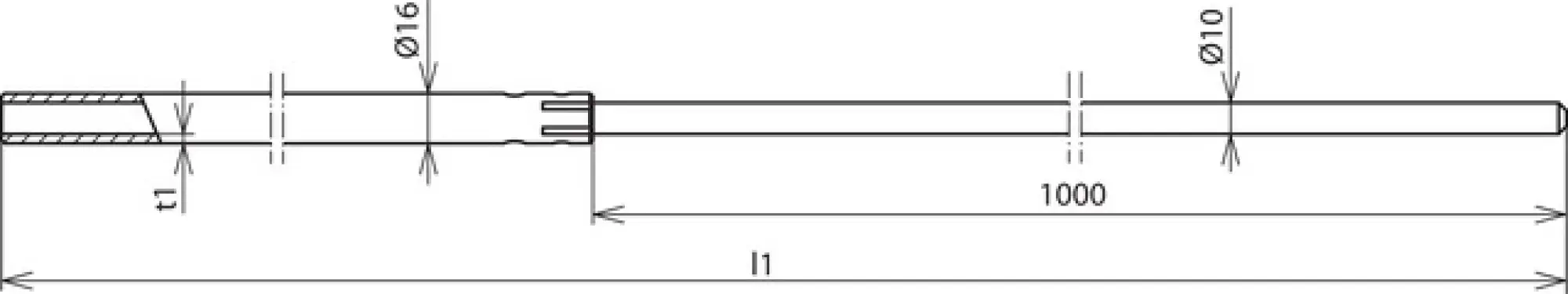 Dehn 103439 Tubular air-termination rod D 16/10mm L 2500mm StSt (img_002)