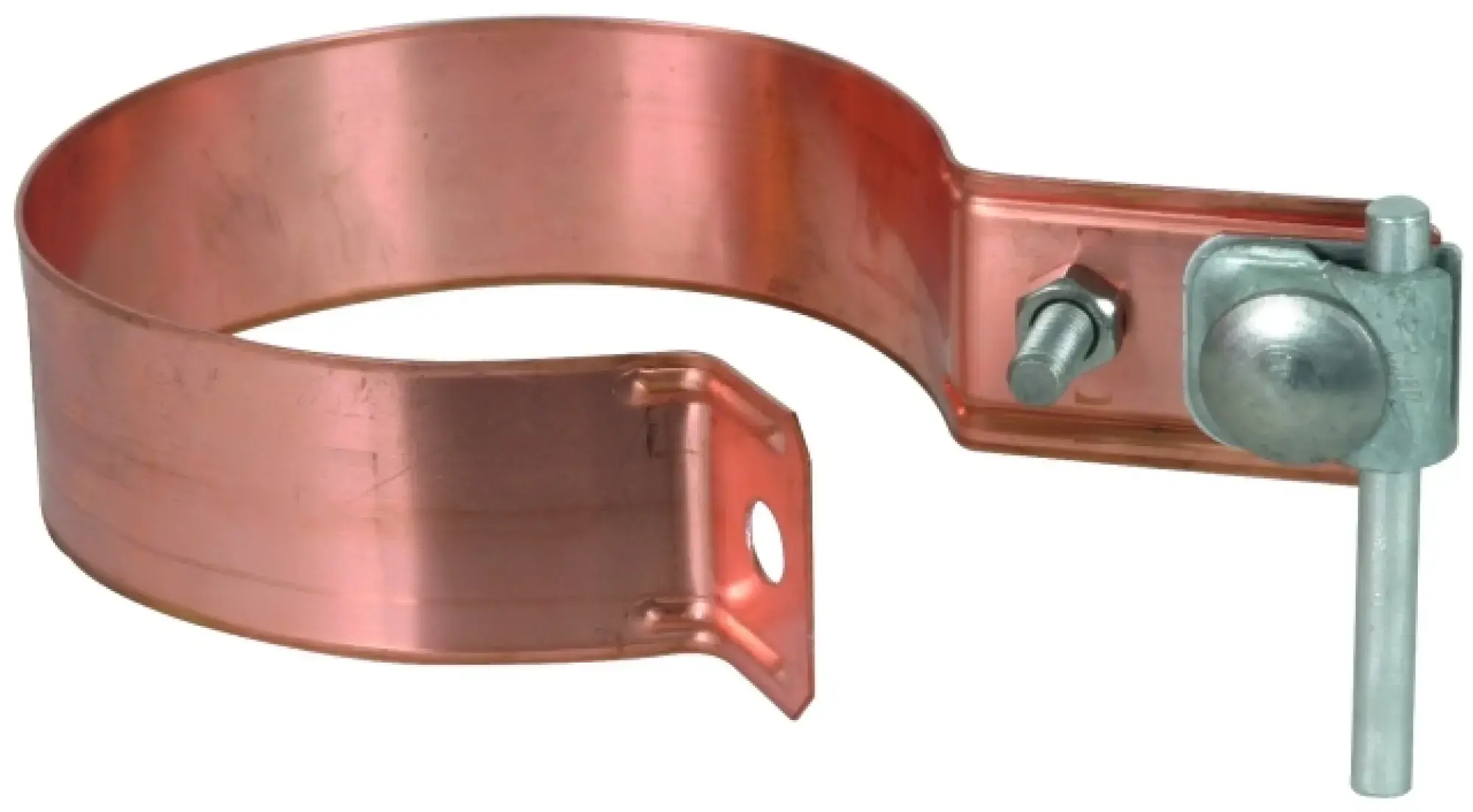 Dehn 420207 Downpipe clamp D 100mm Cu-St/tZn bimetallic with clamping frame 6-10mm (img_001)