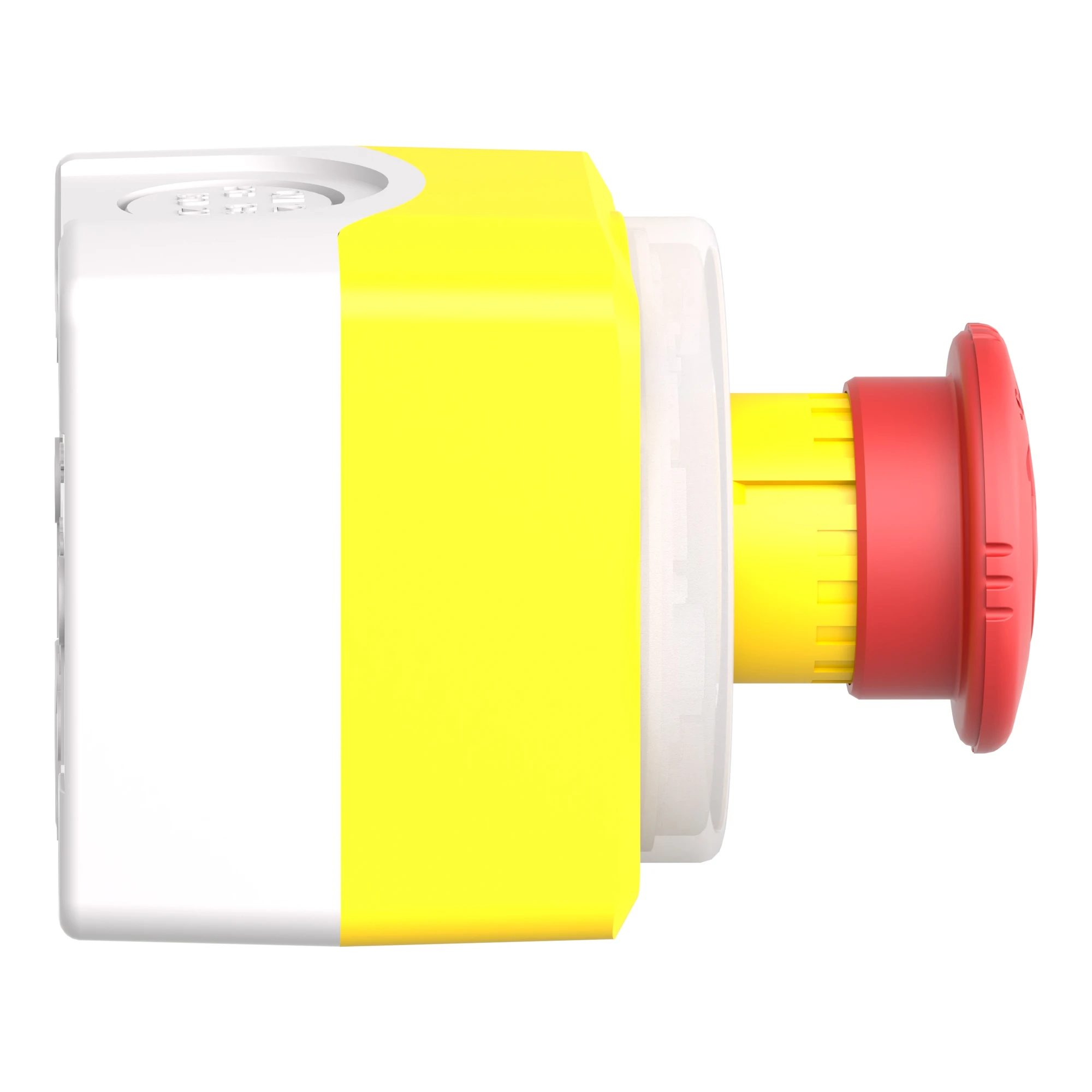 Schneider Electric XALK178W3B140G Surface mounting enclosure, Harmony XALE, plastic, 1 emergency stop switch, 2NC+1NO, illuminated sign, 2 LEDs, white, red (img_003)