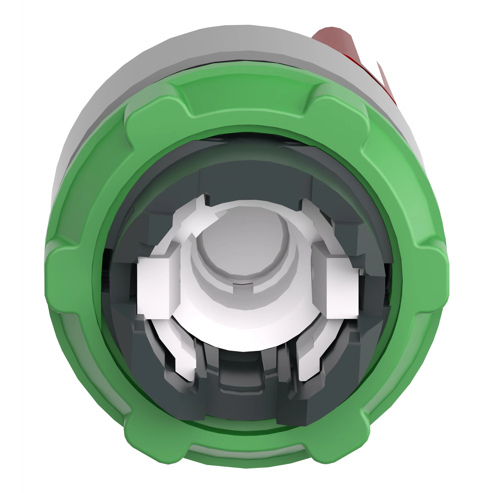 Schneider Electric ZB5AK1543C0 Pilot light selector switch, front element, Harmony XB5, plastic, 22mm, red, for universal LED, 3 positions, center detent (img_002)