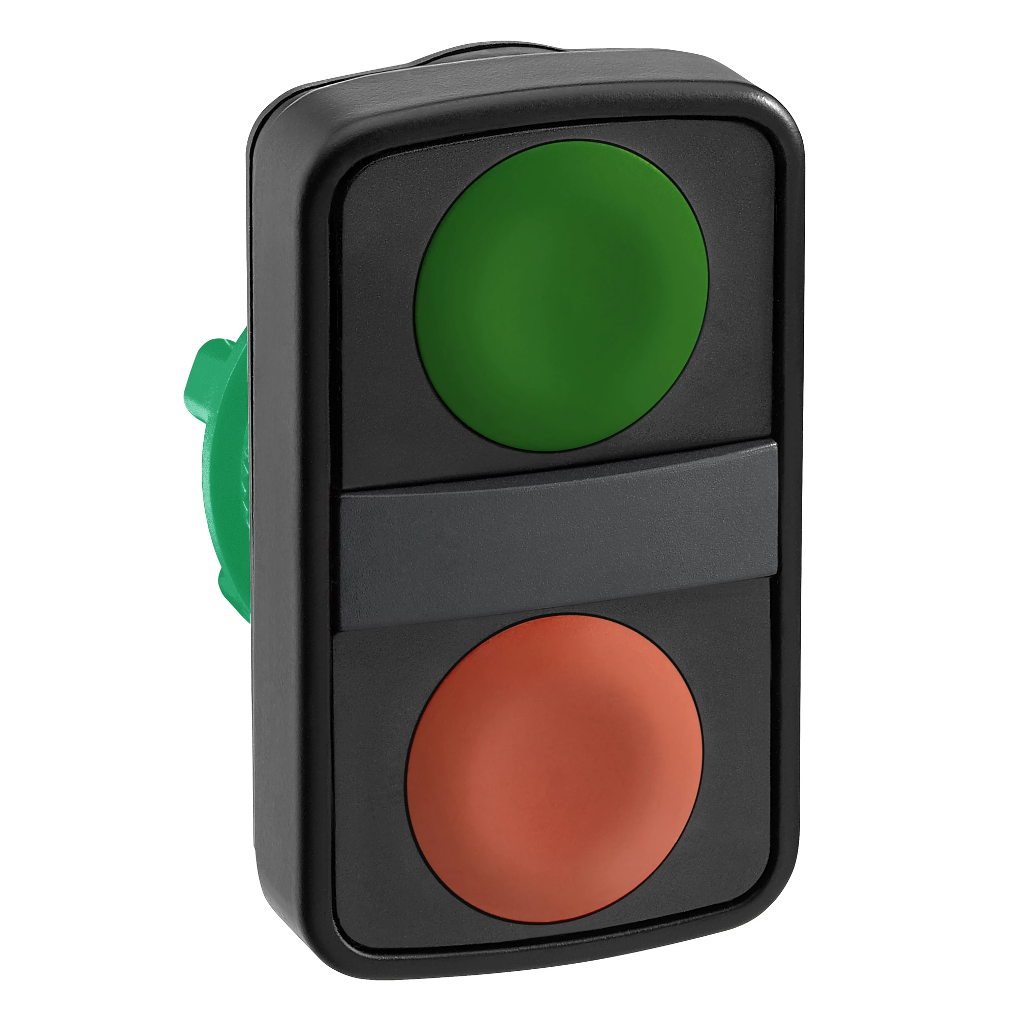 Schneider Electric ZB5AA7340 Double Push Button, Front Element, Harmony XB5, Plastic, 22mm, Green, Red, Unmarked, Momentary (img_001) Schneider Electric ZB5AA7340 Double Push Button, Front Element, Harmony XB5, Plastic, 22mm, Green, Red, Unmarked, Momentary (img_001)