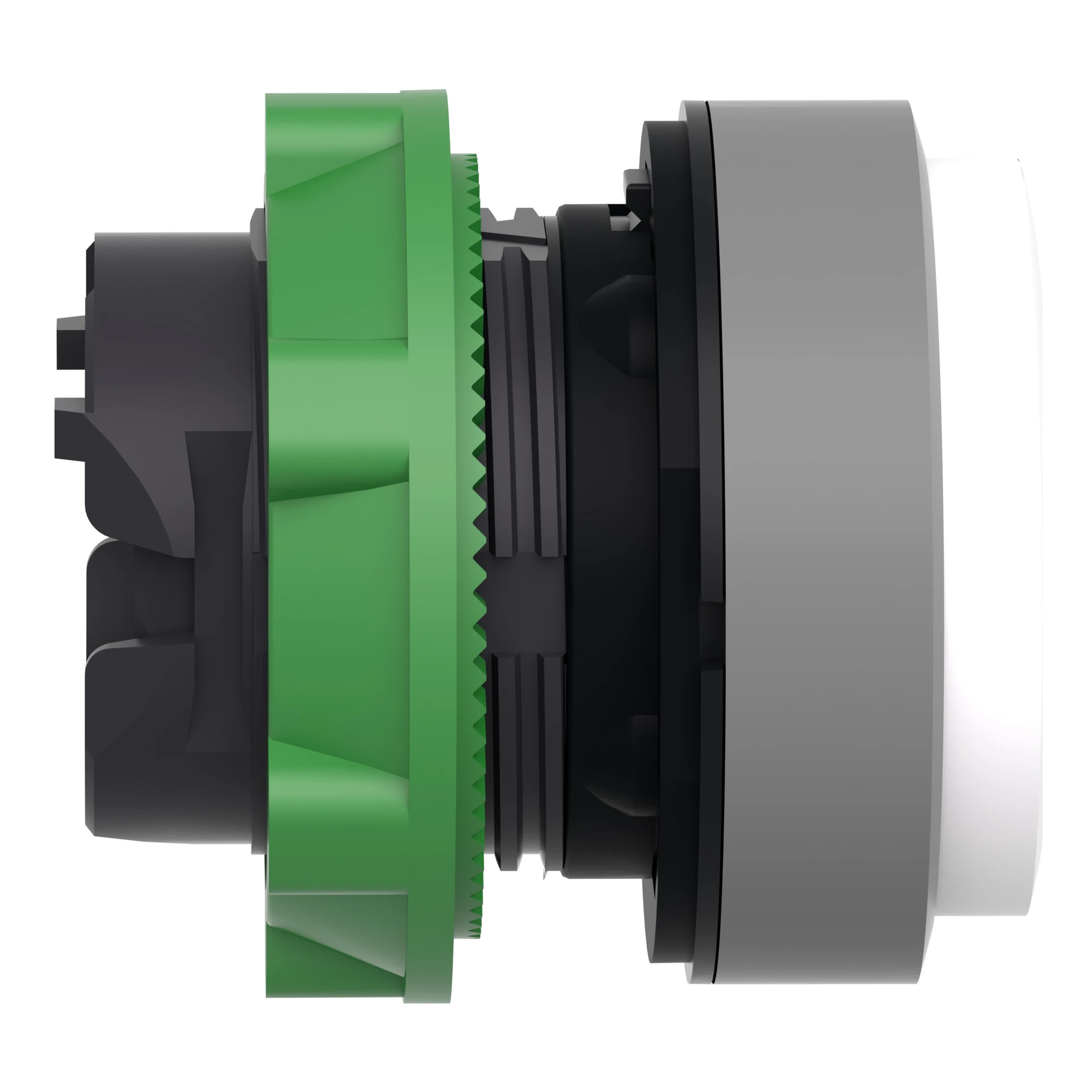 Schneider Electric ZB5AL1C0 Pushbutton, front element, Harmony XB5, plastic, 22mm, light grey, white, protruding, unlabelled, momentary (img_002)