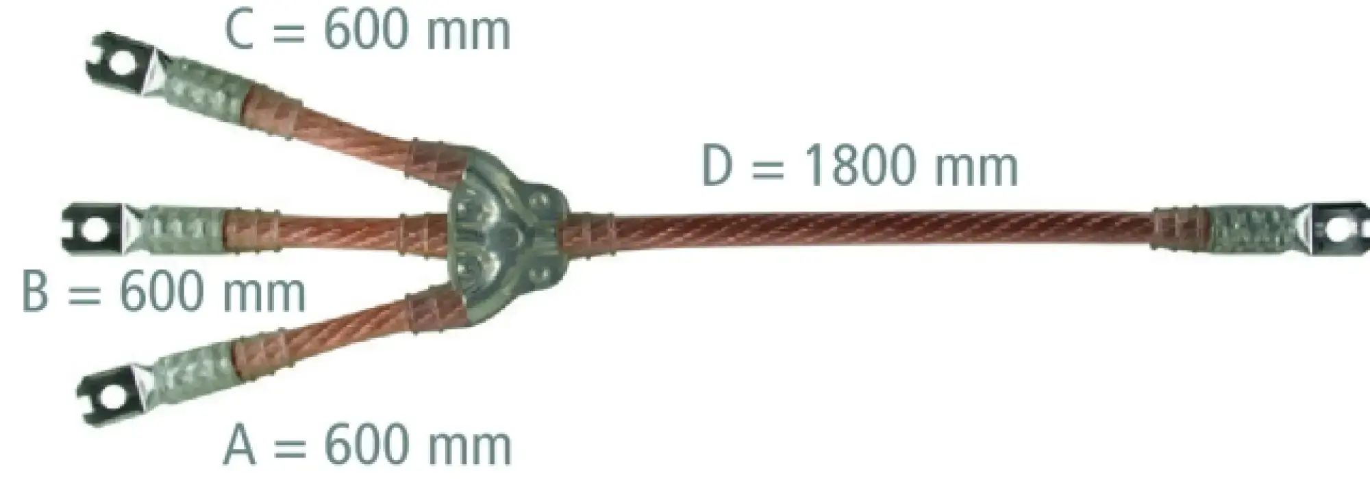 Dehn V18JQHQ Three-pole earthing and short-circuiting cable 35mm² with crimped cable lugs (img_001)