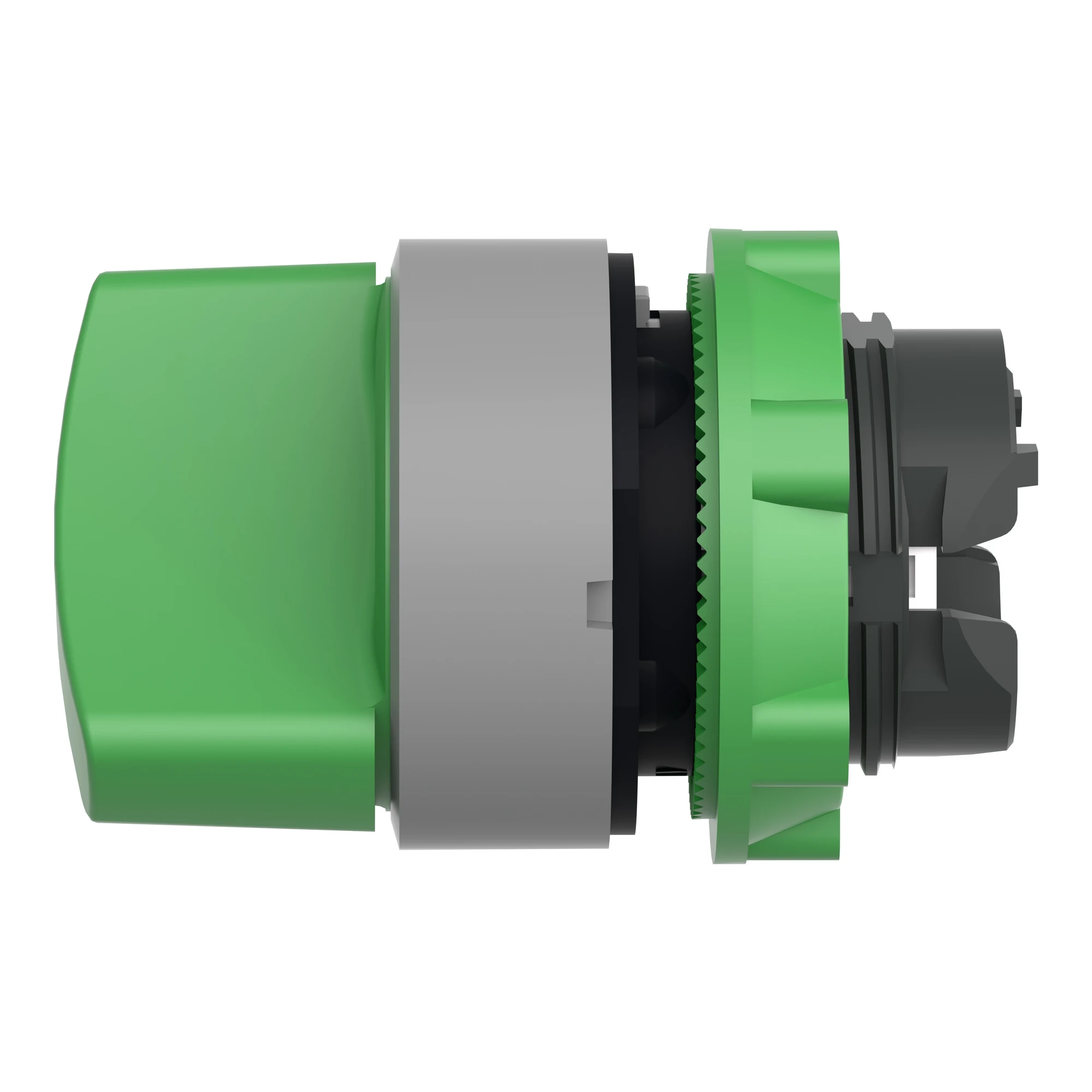 Schneider Electric ZB5AD403C0 Selector switch, front element, Harmony XB5, plastic, 22mm, light grey, green, 2 positions, momentary (img_003)
