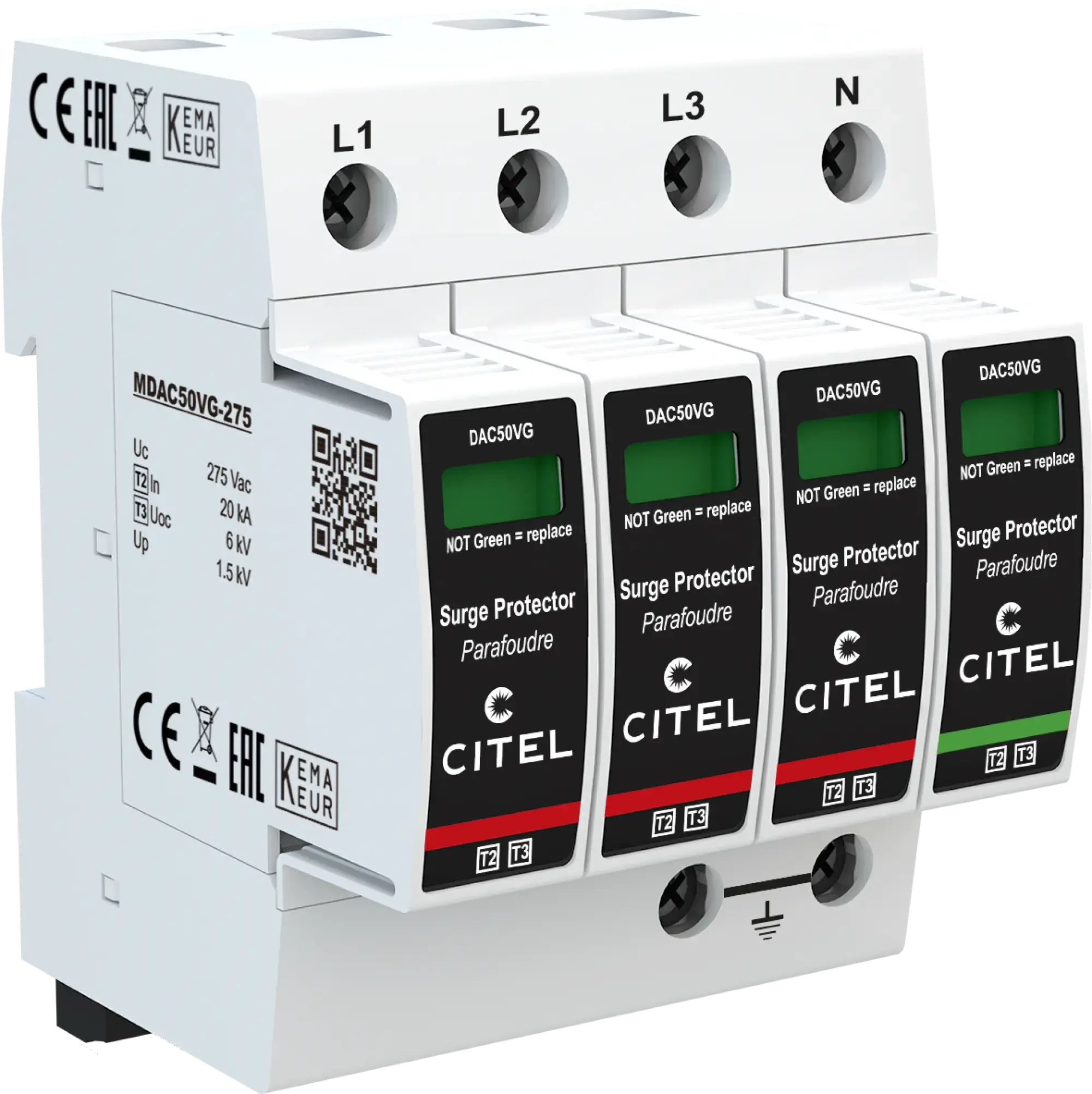 Citel 821130244 Kombi-Ableiter 4-polig Typ 2+3 für 230/400 V TT Netze (img_001) Citel 821130244 Kombi-Ableiter 4-polig Typ 2+3 für 230/400 V TT Netze (img_001)