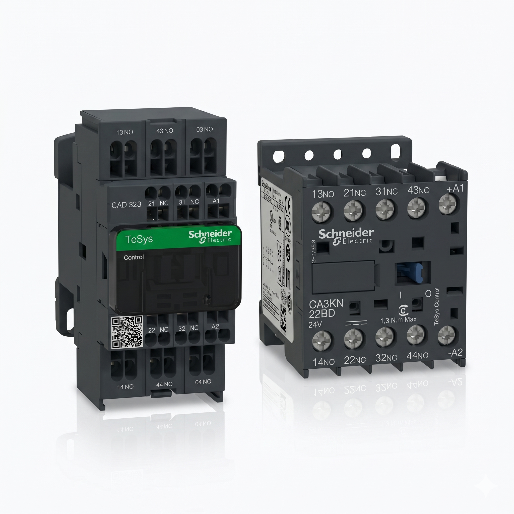 Hilfskontaktblöcke und Zusatzkontakte