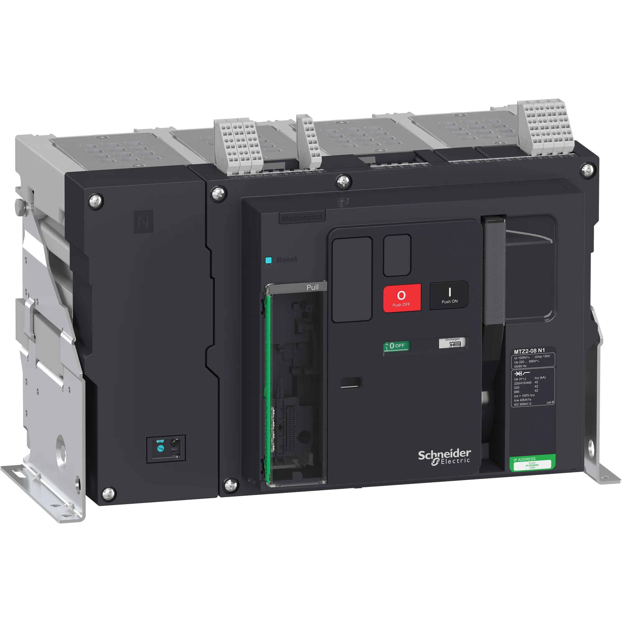 Schneider Electric LV848007 MasterPact MTZ2 800A N1 Icu=42kA/440V 4P Basic Breaker Fixed Mount (img_001)