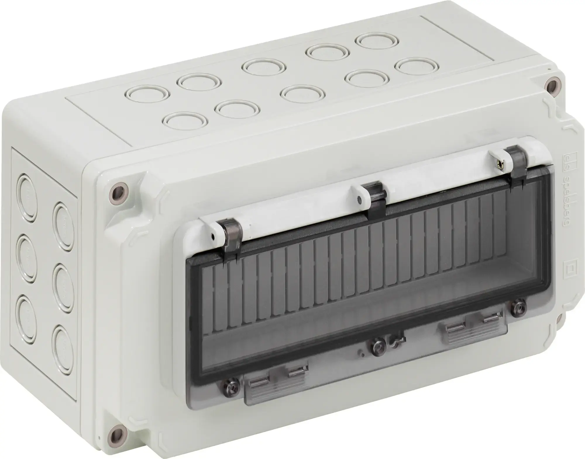 Spelsberg 59113201 Distribution board, Type of protection IP65, 12 Modular units, Impact strength IK07, Protection class II, Rated voltage 400V AC, Halogen free (img_001)