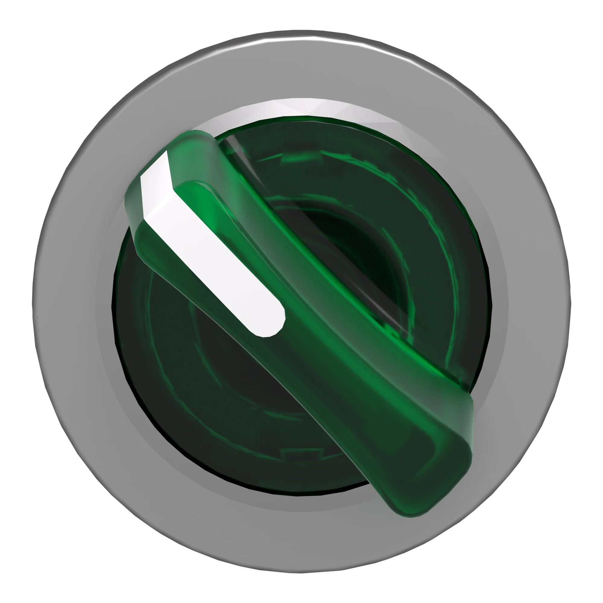 Schneider Electric ZB4FK1433 Illuminated Selector Switch, Front Element, Harmony XB4F, Metal, 30mm, Green, for Universal LED, 2 Positions, Momentary (img_004)