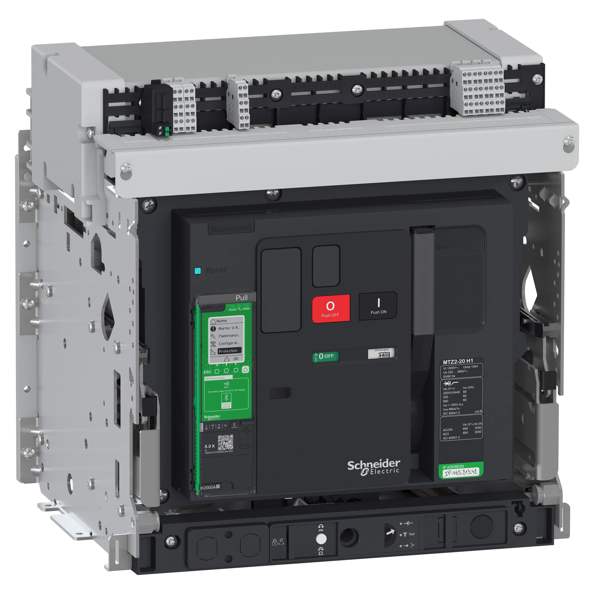 Schneider Electric MTZ220H15X3PMD Circuit Breaker, MasterPact MTZ2 20H1 (66kA/415VAC), 3P, 2000A, Withdrawable, Manually Operated, Control Unit MicroLogic 5.0X (img_001) Schneider Electric MTZ220H15X3PMD Circuit Breaker, MasterPact MTZ2 20H1 (66kA/415VAC), 3P, 2000A, Withdrawable, Manually Operated, Control Unit MicroLogic 5.0X (img_001)