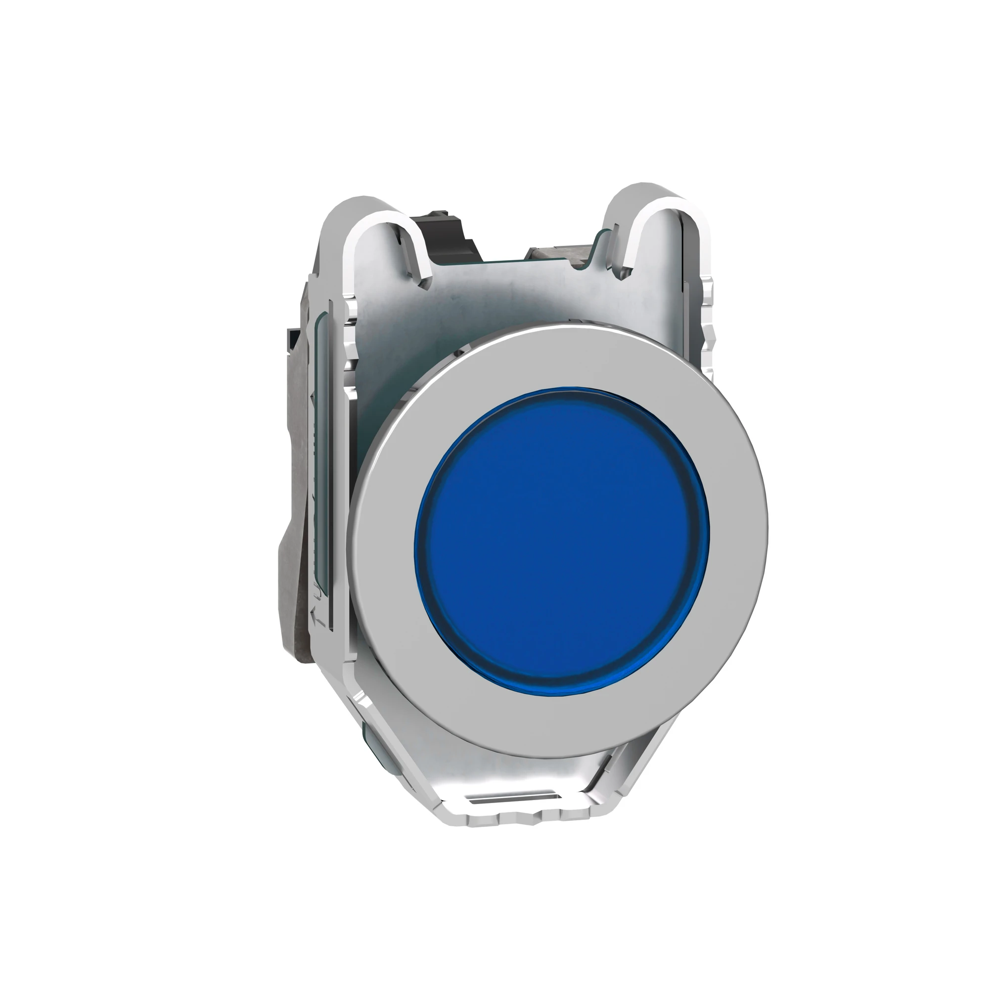 Schneider Electric XB4FVG6 Pilot light, Harmony XB4F, metal, 30mm, blue, universal LED, smooth dome, screw terminal, 110-120V AC (img_003)