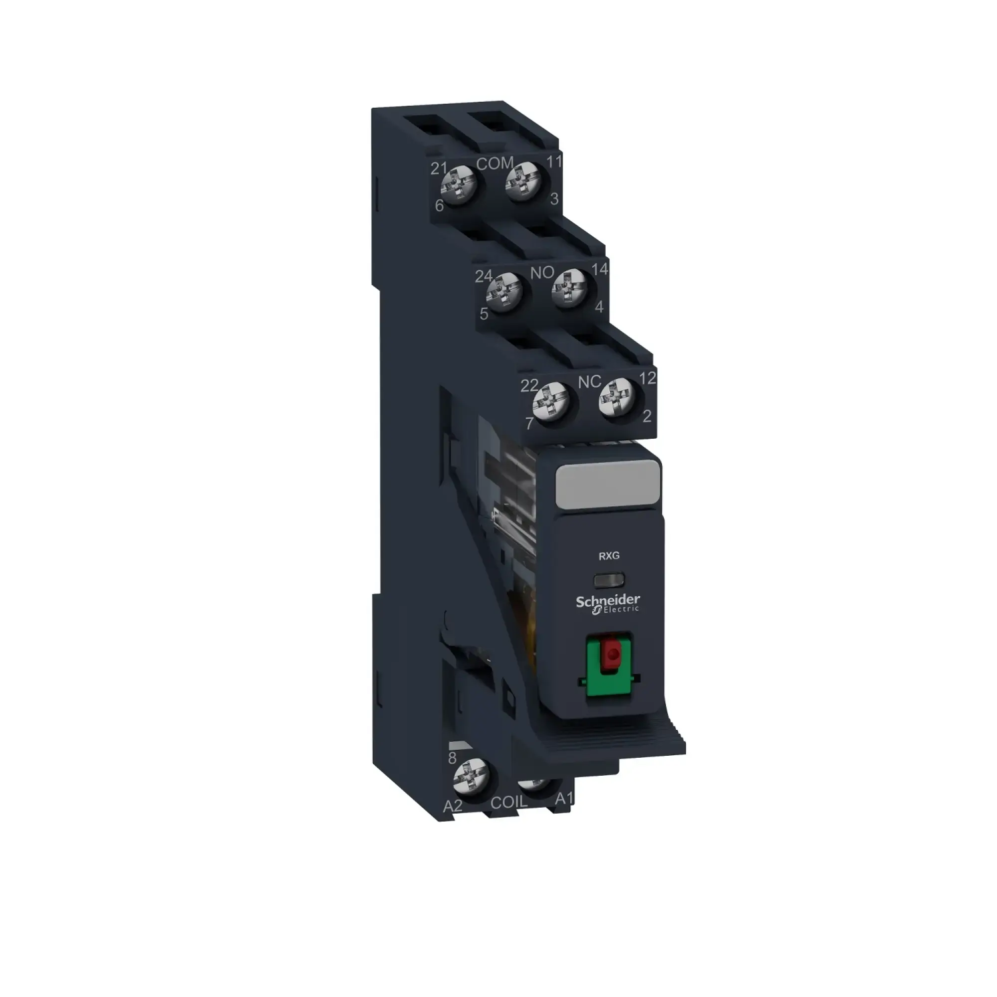 Schneider Electric RXG21B7PV Interface Relay 2W 5A 24VAC Test Button Socket Bracket Varistor+LED mounted (img_003)